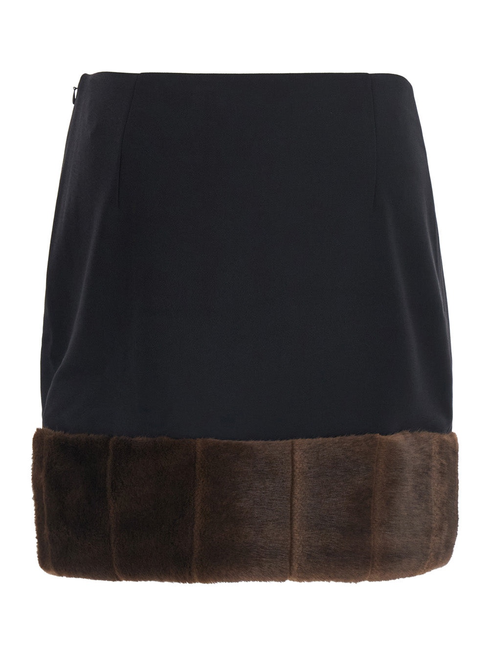 Rotate Women Duella Skirt In Synthetic Fur With Recycled Polyester Composition And Black Color For Women ROTATE