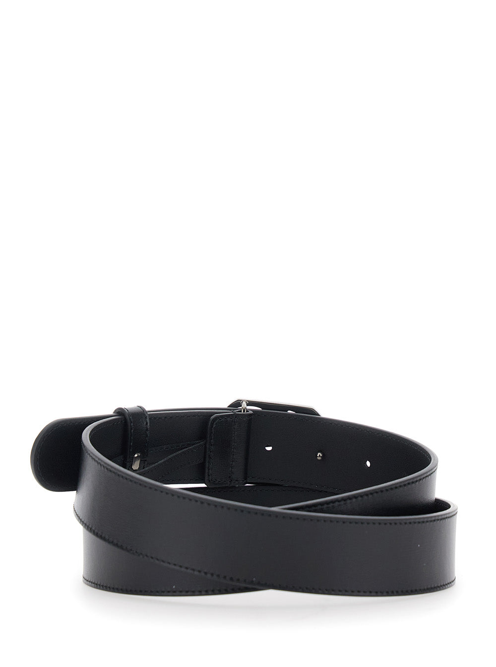 Gucci Men Black Belt With Gg Buckle Closure In Leather For Men GUCCI