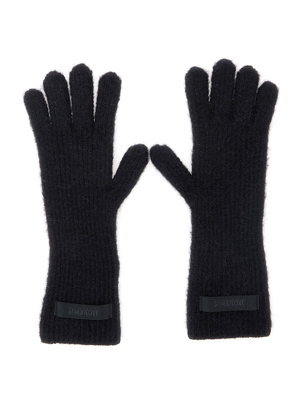 Jacquemus Women Les Gants Gros Grain Are Gloves Characterized By A Composition Of Black Alpaca Wool, Nylon, And Merino Wool For Women JACQUEMUS