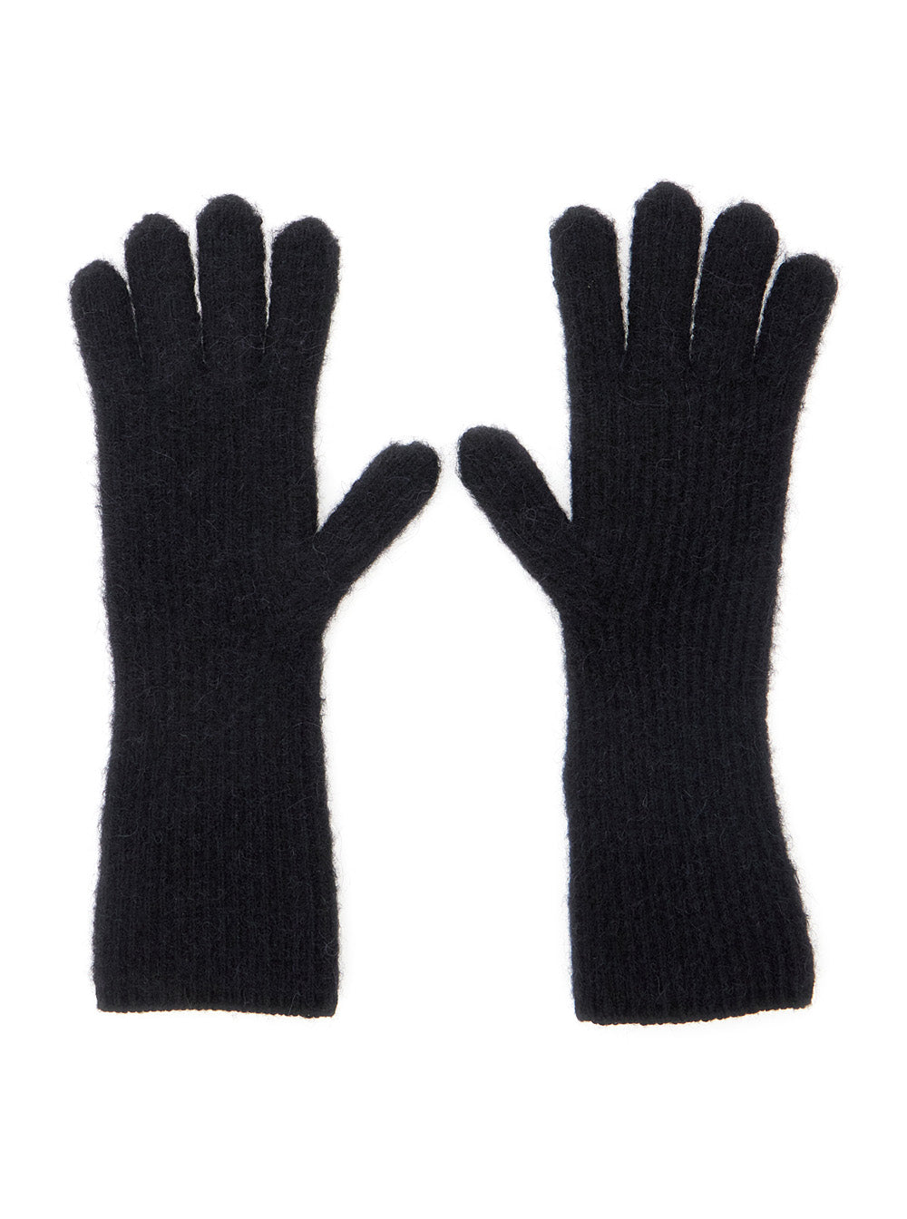 Jacquemus Women Les Gants Gros Grain Are Gloves Characterized By A Composition Of Black Alpaca Wool, Nylon, And Merino Wool For Women JACQUEMUS
