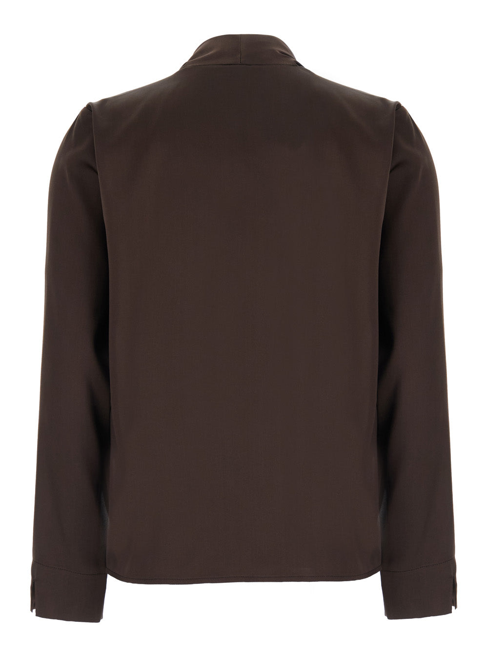 Leplain Women Women's Brown Fabric Wrap Top LEPLAIN