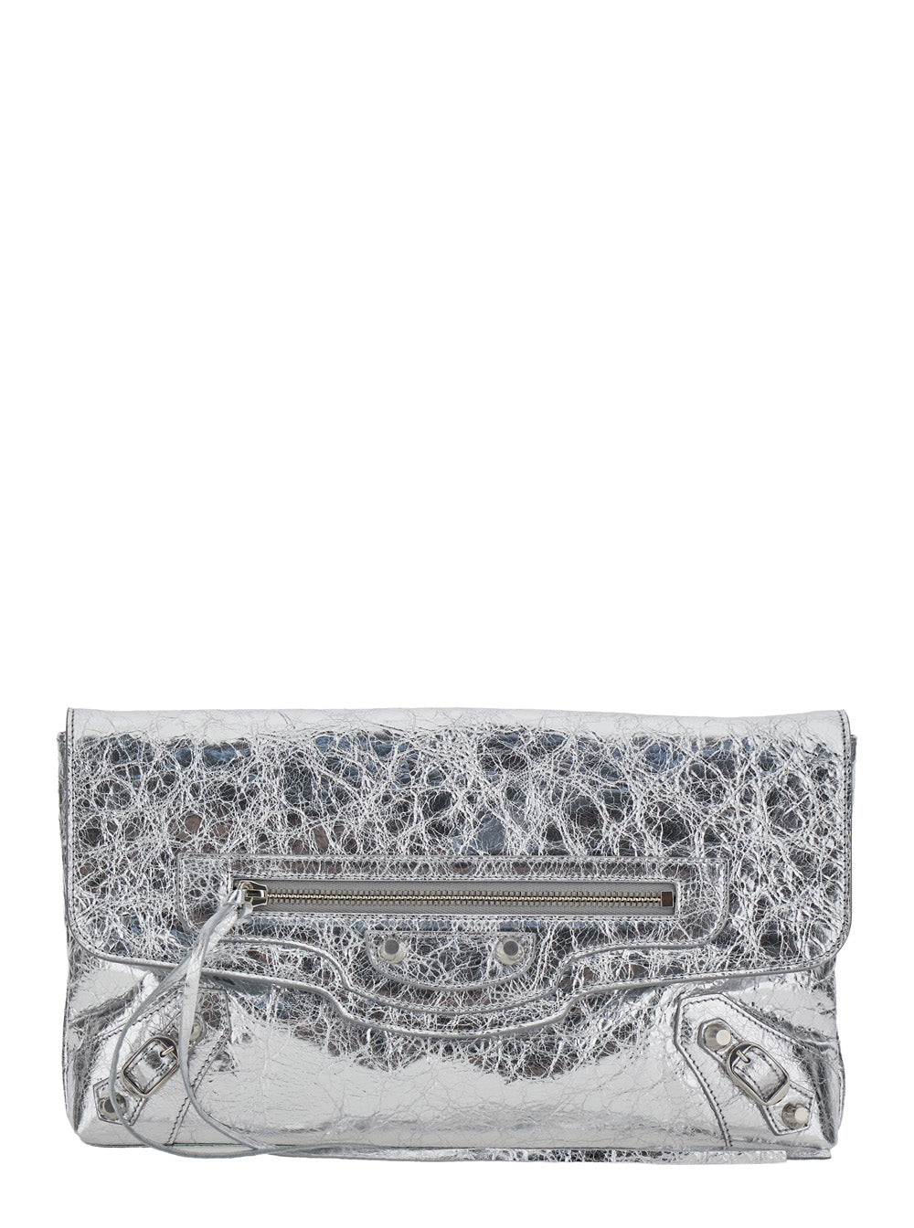 Balenciaga Women Le City Clutch Metallized Arena Lamb BALENCIAGA