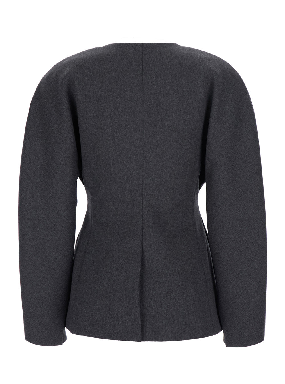 Jacquemus Women La Veste Ovalo Is A Gray Jacket With Elegant Details In Tech Fabric For Women JACQUEMUS