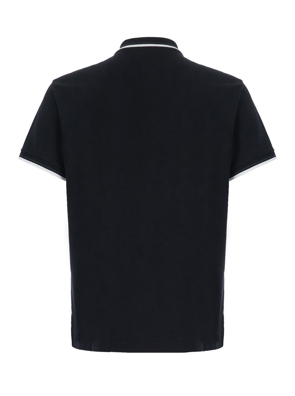 Gucci Men Black Polo Shirt With Contrasting Classic Collar And Logo Embroidery On The Front In Cotton For Men GUCCI