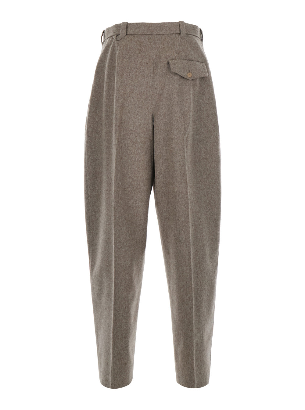 Jacquemus Men 'Le Pantalon Fernando' Beige Pants With Belt Loops And Front Buttons In Wool For Men JACQUEMUS