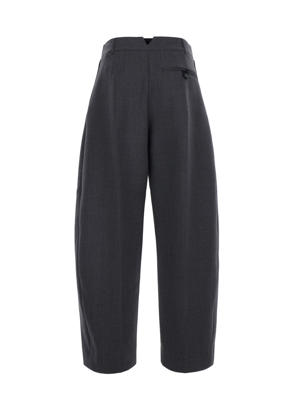 Jacquemus Women Le Pantalon Ovalo Is A Pair Of Pants With Pockets And Front Closure In Gray For Women JACQUEMUS