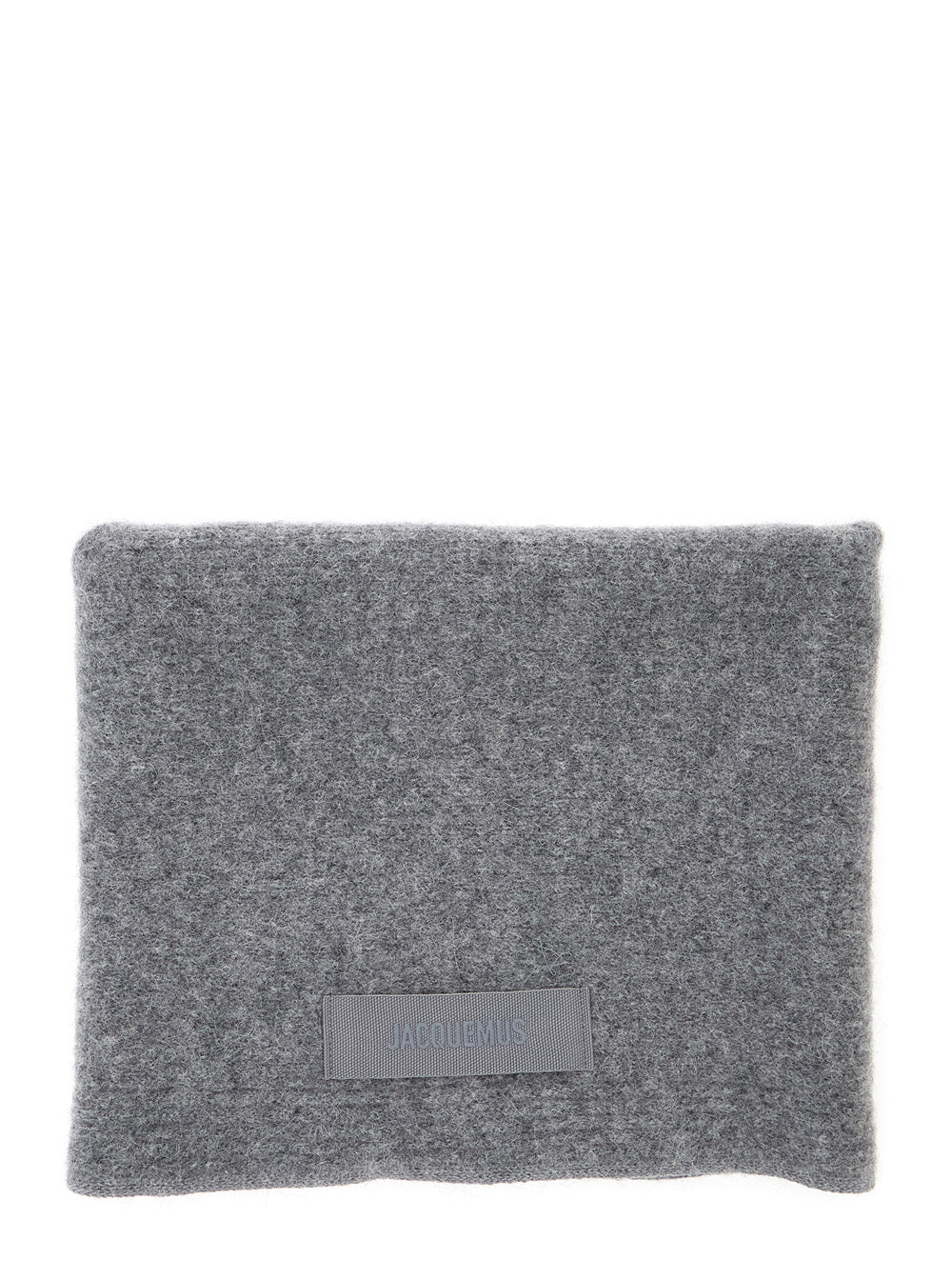 Jacquemus Women Le Chale Gros Grain Is A Unisex Scarf Made Of Gray Alpaca And Merino Wool JACQUEMUS