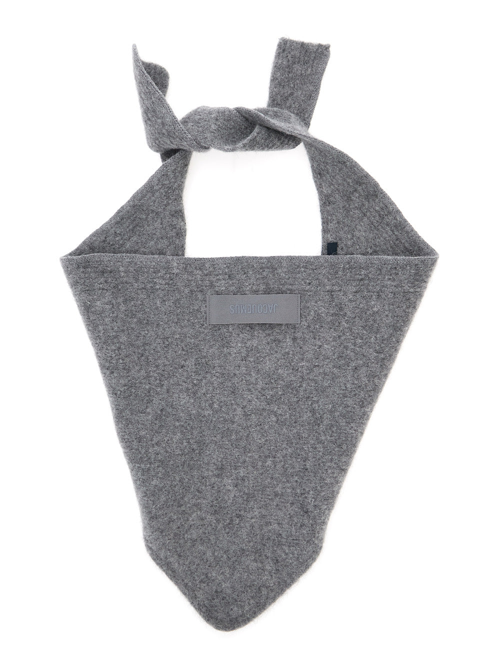 Jacquemus Women Le Chale Gros Grain Is A Unisex Scarf Made Of Gray Alpaca And Merino Wool JACQUEMUS
