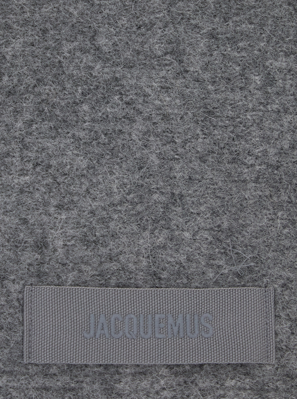 Jacquemus Women Le Chale Gros Grain Is A Unisex Scarf Made Of Gray Alpaca And Merino Wool JACQUEMUS