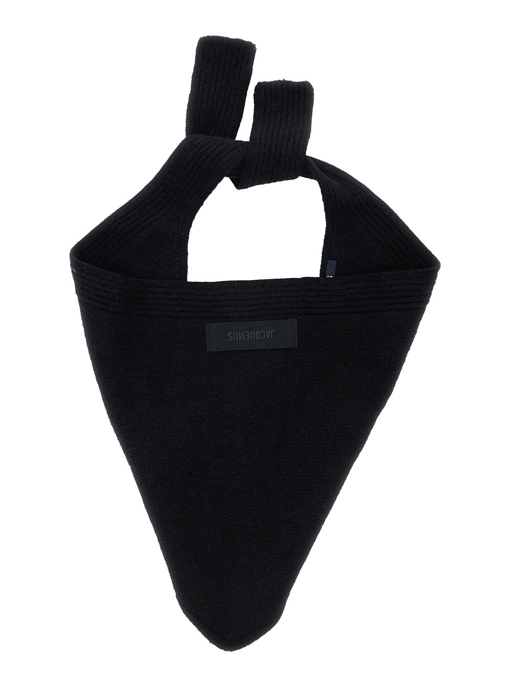 Jacquemus Women Le Chale Gros Grain Is A Unisex Black Alpaca And Merino Wool Scarf JACQUEMUS