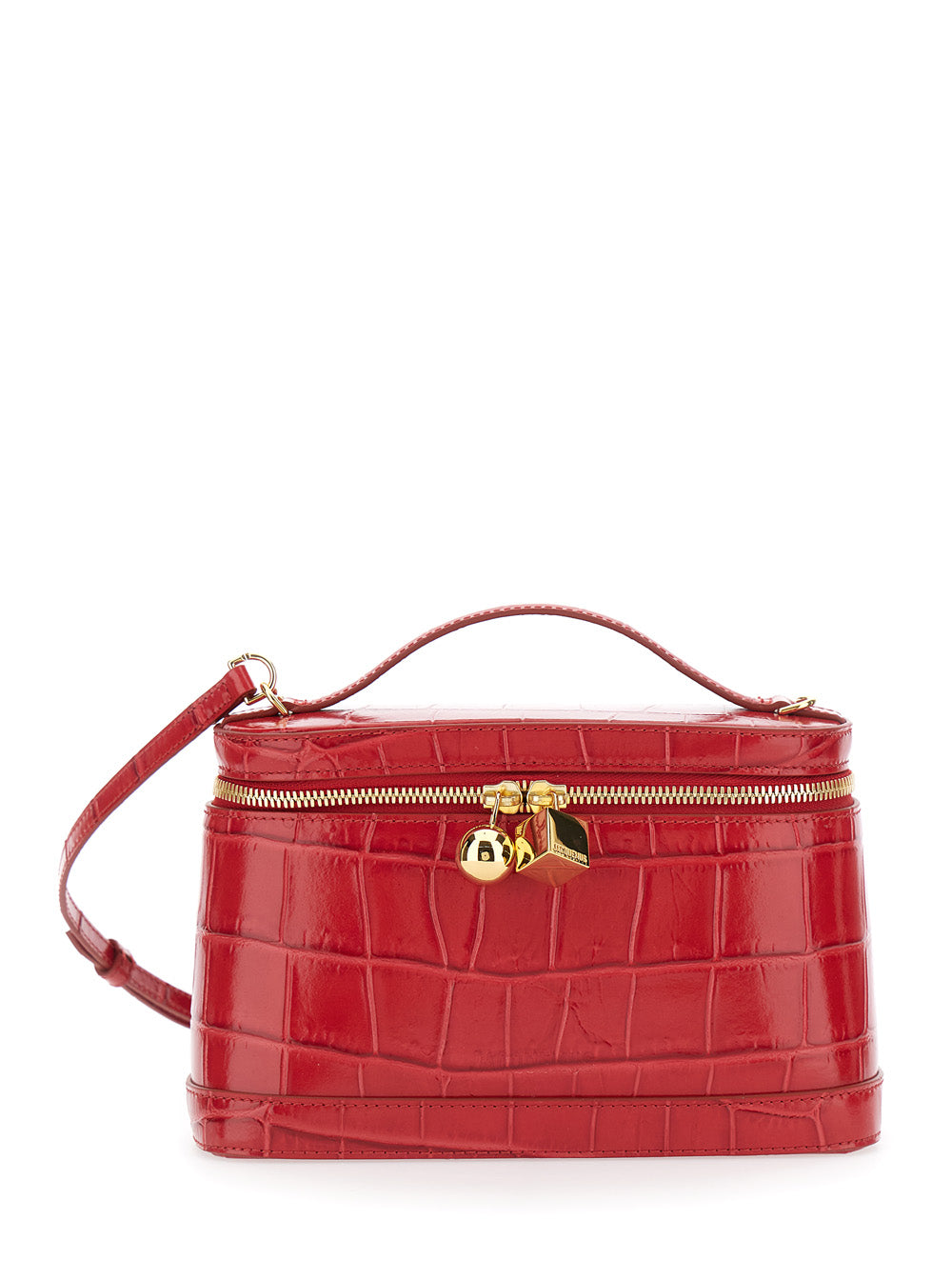 Jacquemus Women Le Petit Vanity Is A Unisex Red Calf Leather Crossbody Bag JACQUEMUS