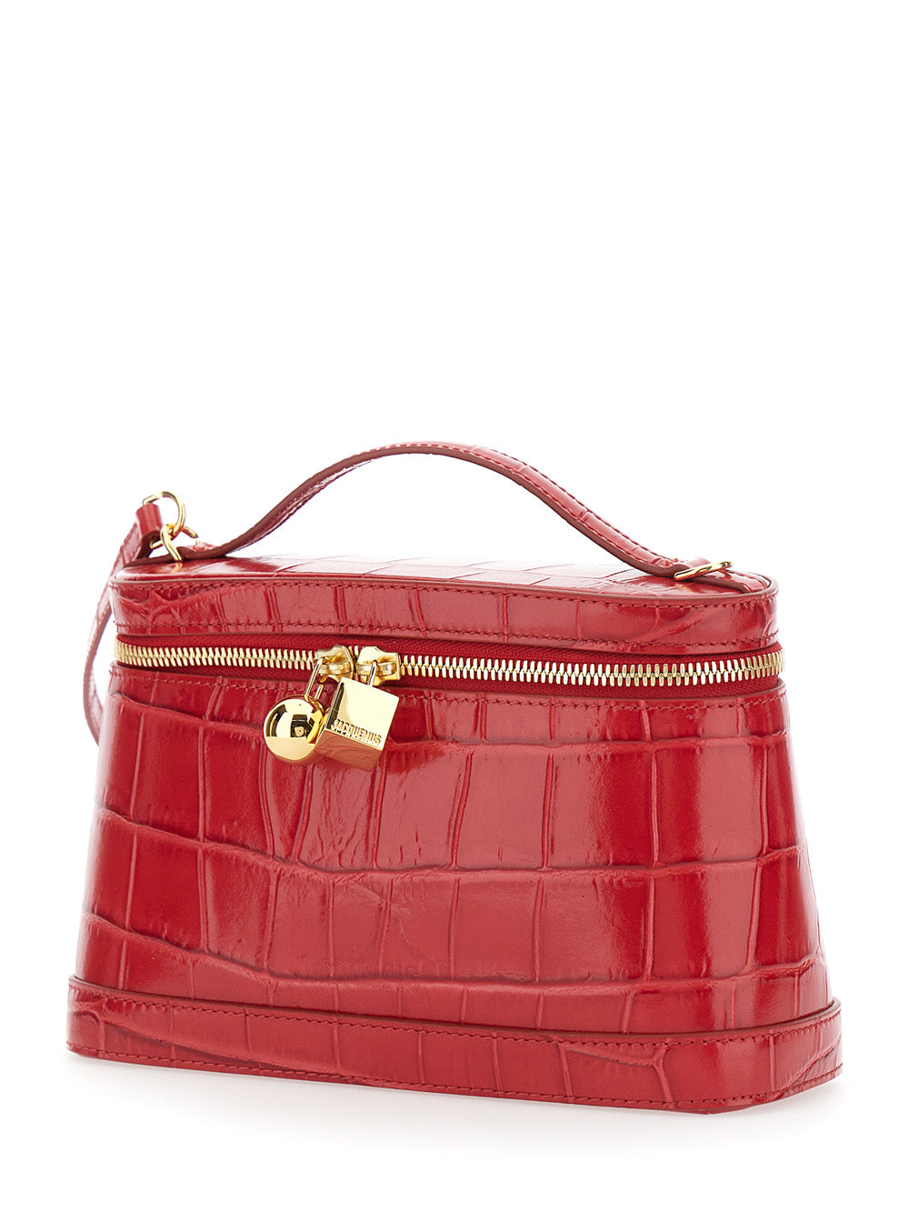Jacquemus Women Le Petit Vanity Is A Unisex Red Calf Leather Crossbody Bag JACQUEMUS