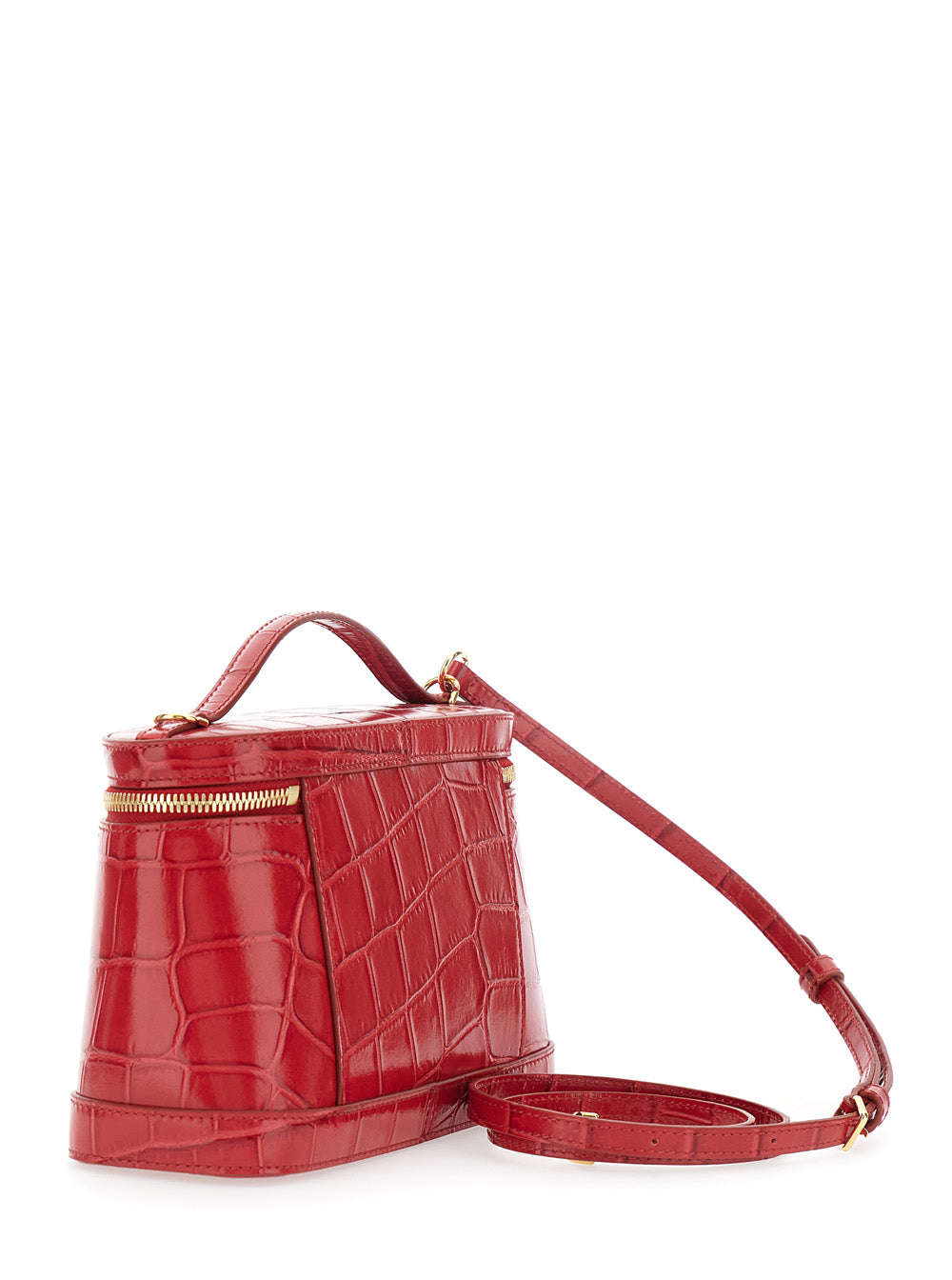 Jacquemus Women Le Petit Vanity Is A Unisex Red Calf Leather Crossbody Bag JACQUEMUS