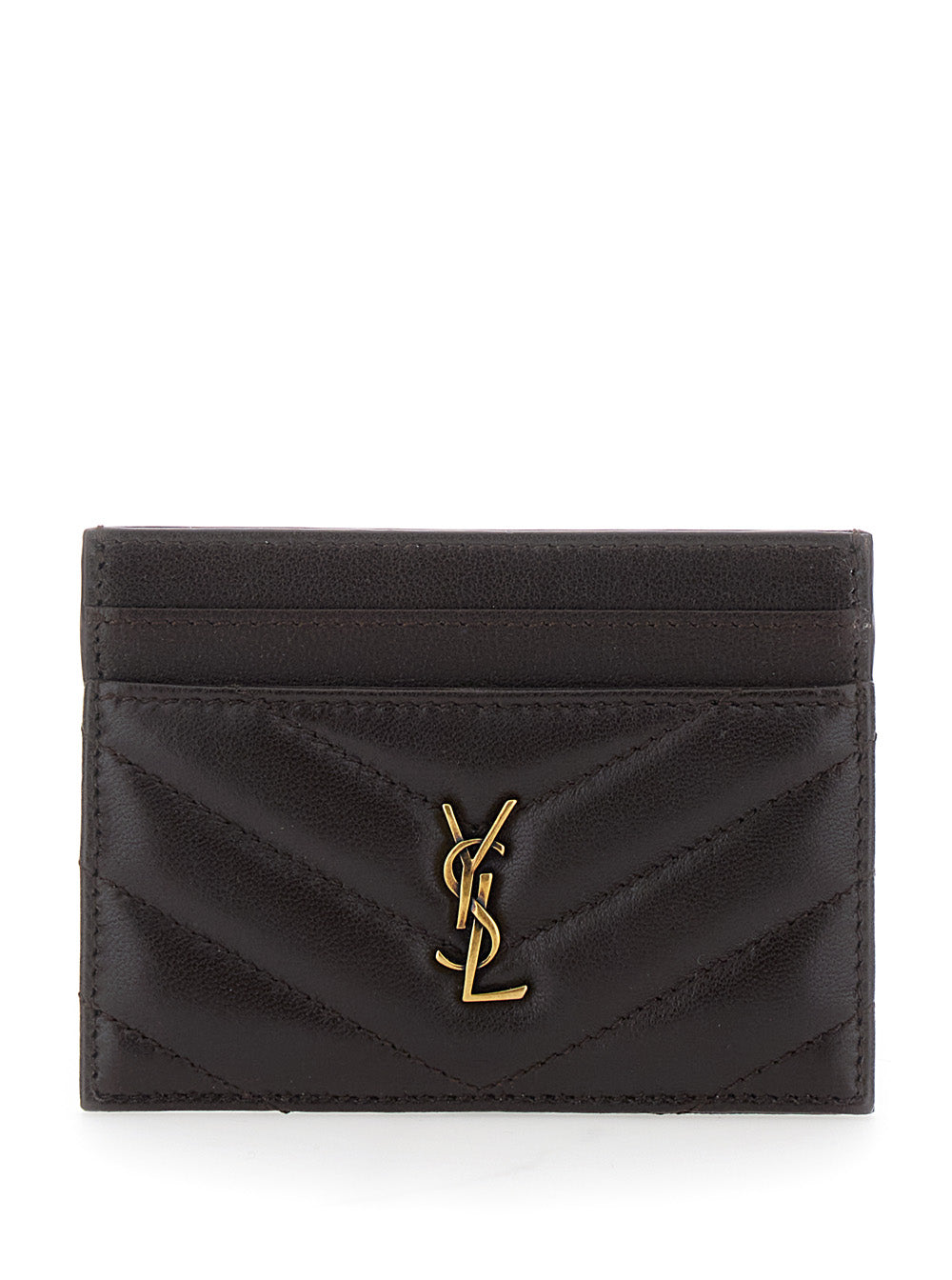 Saint Laurent Women Credit Card Case Agneau Souple Brillant Matelasse SAINT LAURENT