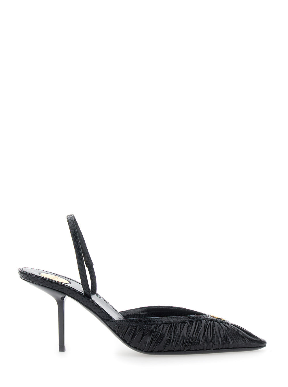 Saint Laurent Women Folie 75 Slingback Pump Embossed Python SAINT LAURENT