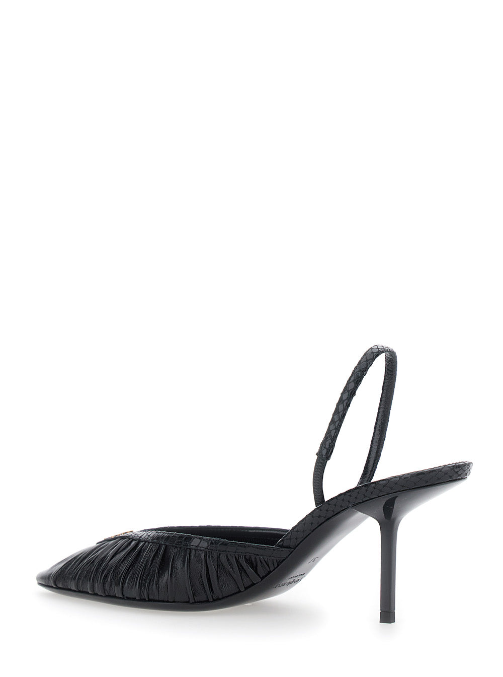 Saint Laurent Women Folie 75 Slingback Pump Embossed Python SAINT LAURENT
