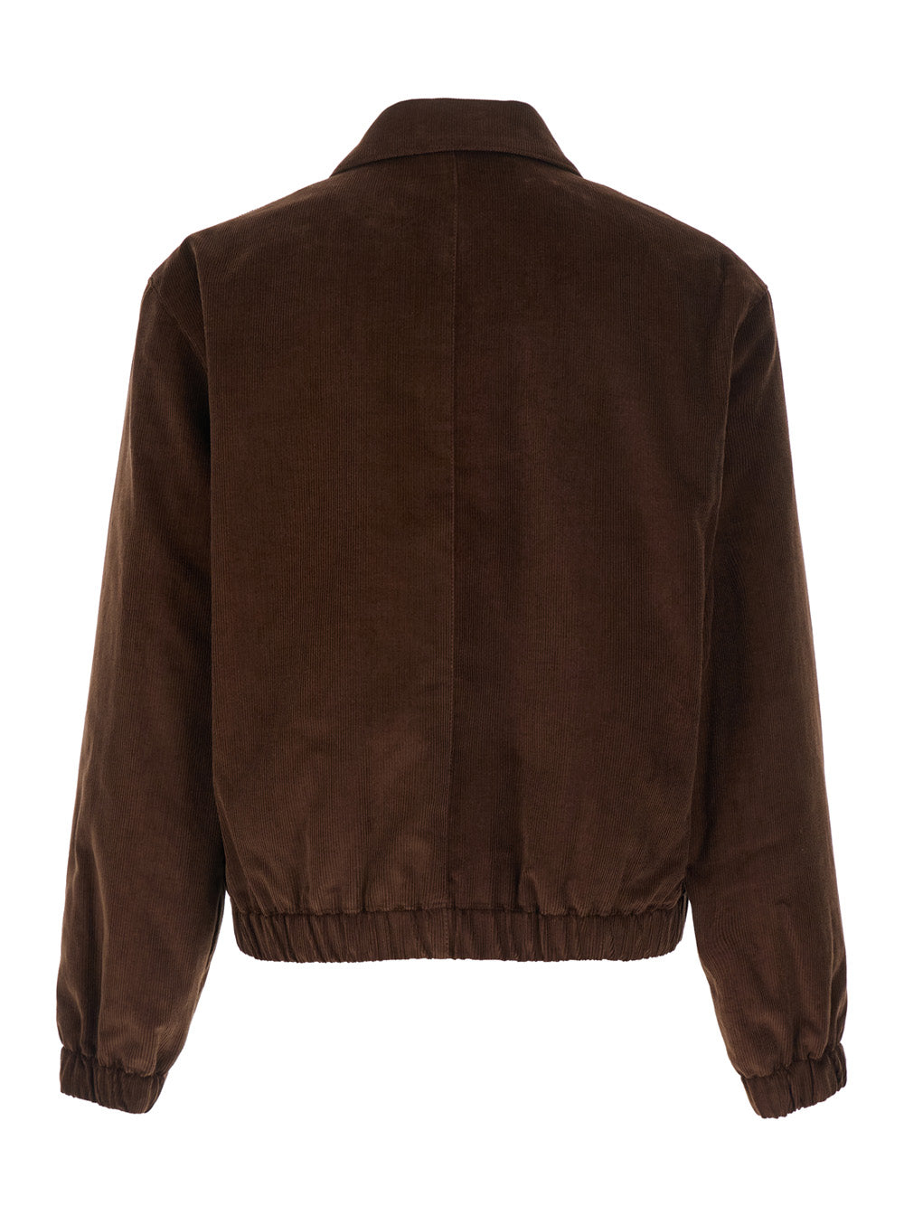Ami Paris Men Ami Paris Jacket Imbottita Con Zip In Tessuto Tecnica Marrone Uomo AMI PARIS