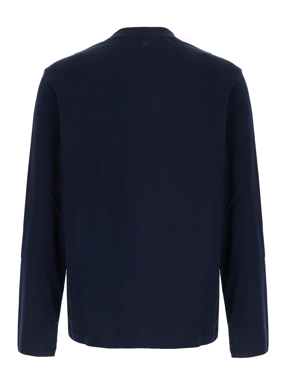 Ami Paris Men Long-Sleeved T-Shirt With Ami De Coeur Logo In Blue Fabric And Unspecified Gender AMI PARIS