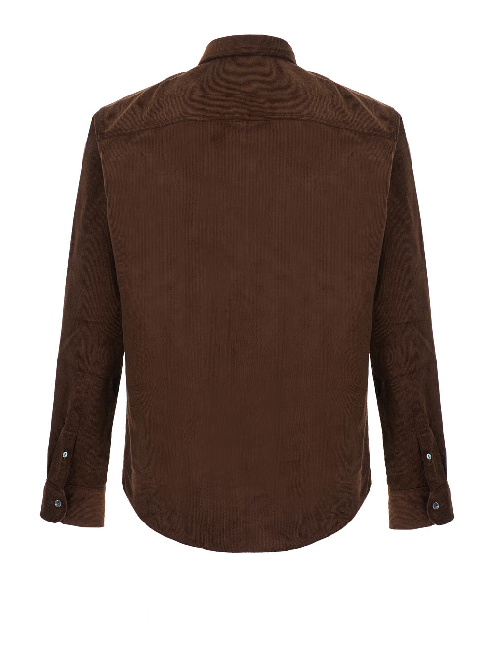 Ami Paris Men Classic Men's Brown Shirt With Button-Down Collar And Fabric AMI PARIS