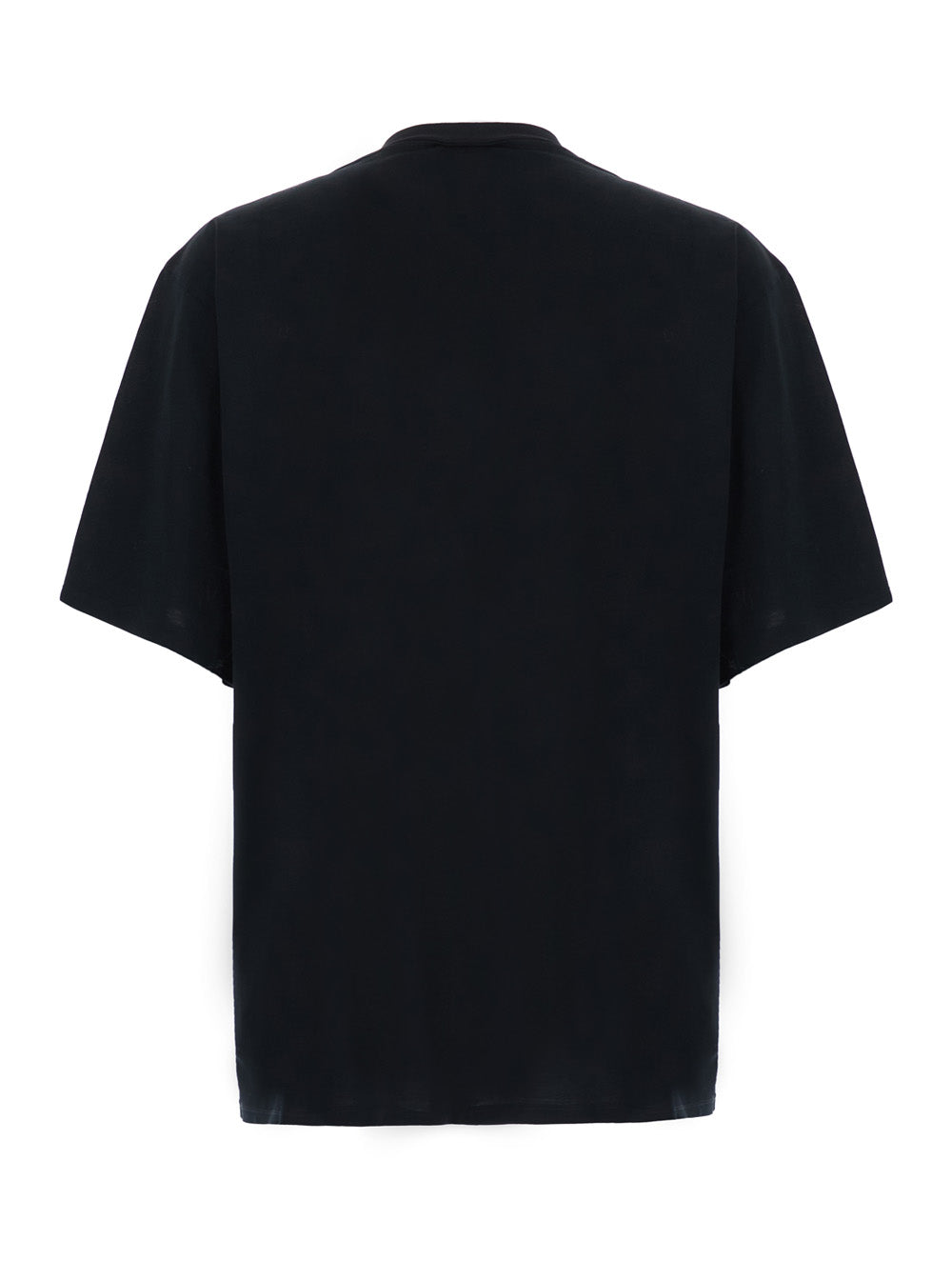Gucci Men Black Crew Neck T-Shirt With Maxi Logo On The Front In Cotton For Men GUCCI