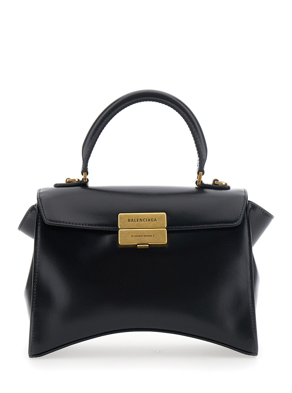Balenciaga Women Hg Aven Top Handle Small Bag In Shiny Box Calf BALENCIAGA