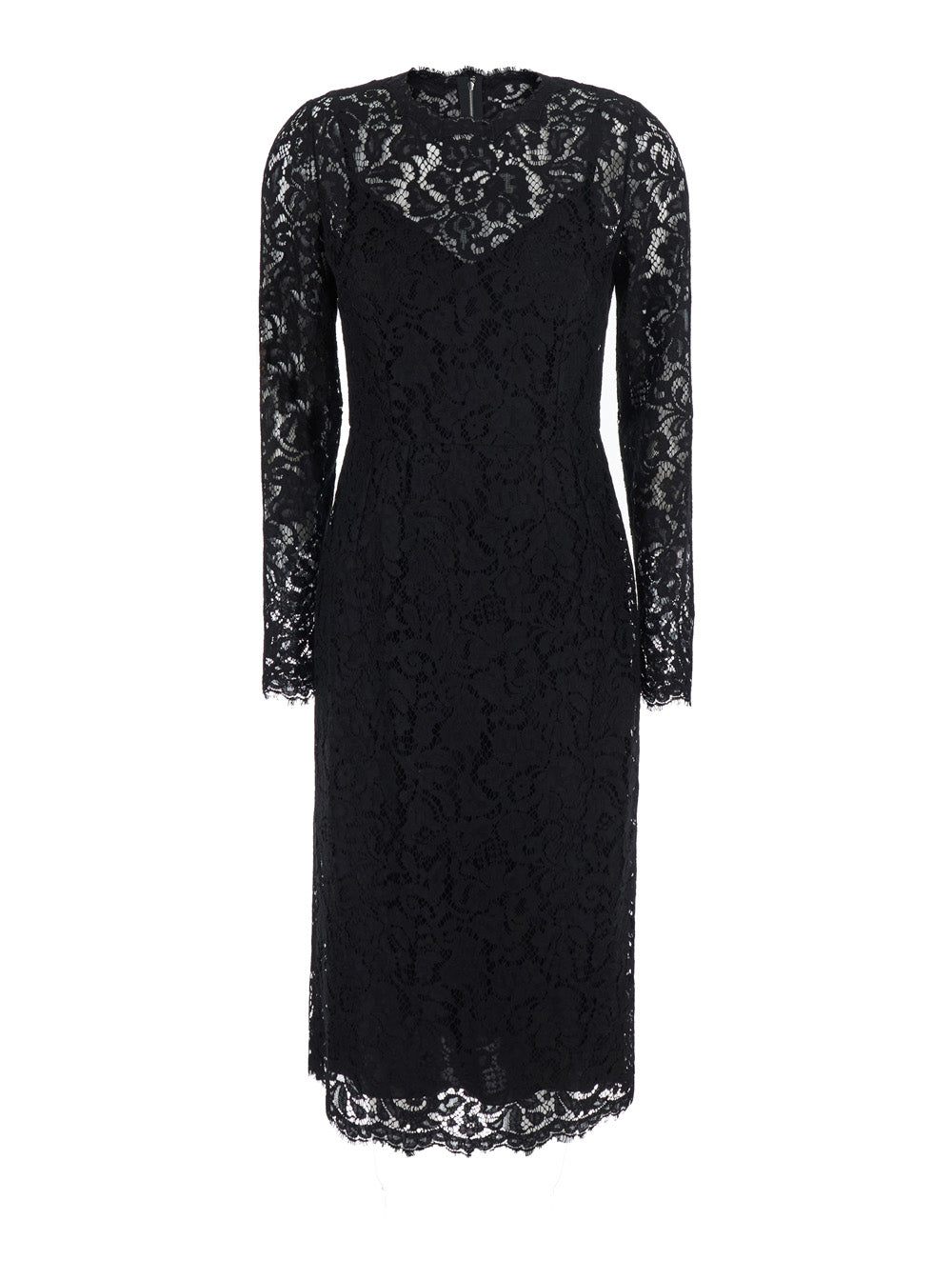 Dolce & Gabbana Women Lace Long Sleeves Dress DOLCE & GABBANA