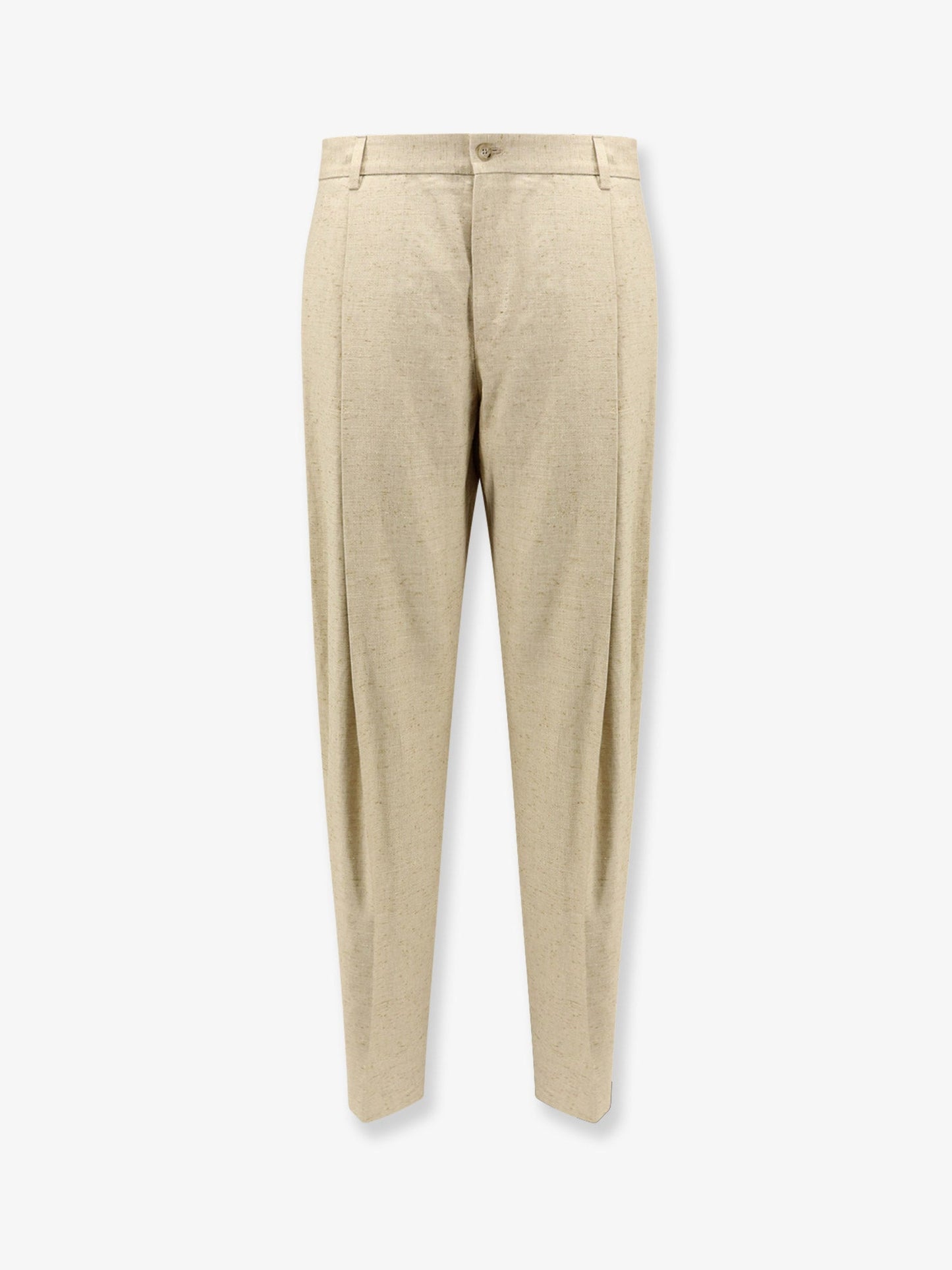 Dolce & Gabbana Men Hemp, Linen And Silk Trousers With Tweed Effect DOLCE & GABBANA