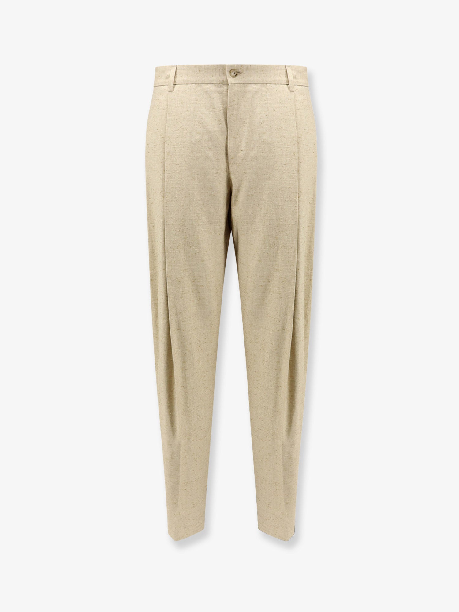 Dolce & Gabbana Men Hemp, Linen And Silk Trousers With Tweed Effect DOLCE & GABBANA