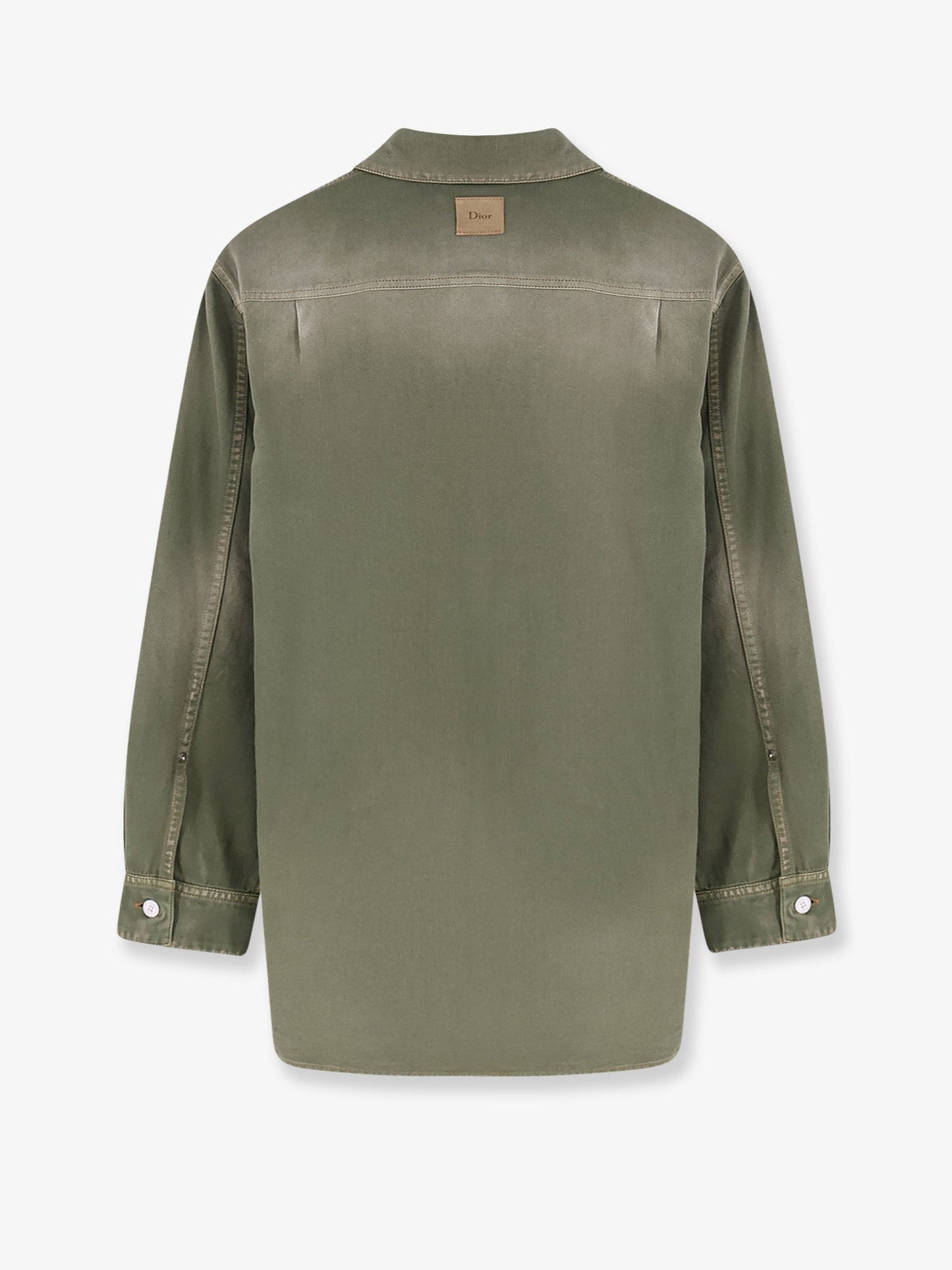 Dior Women Cotton Shirt With Dior Patch CHRISTIAN DIOR
