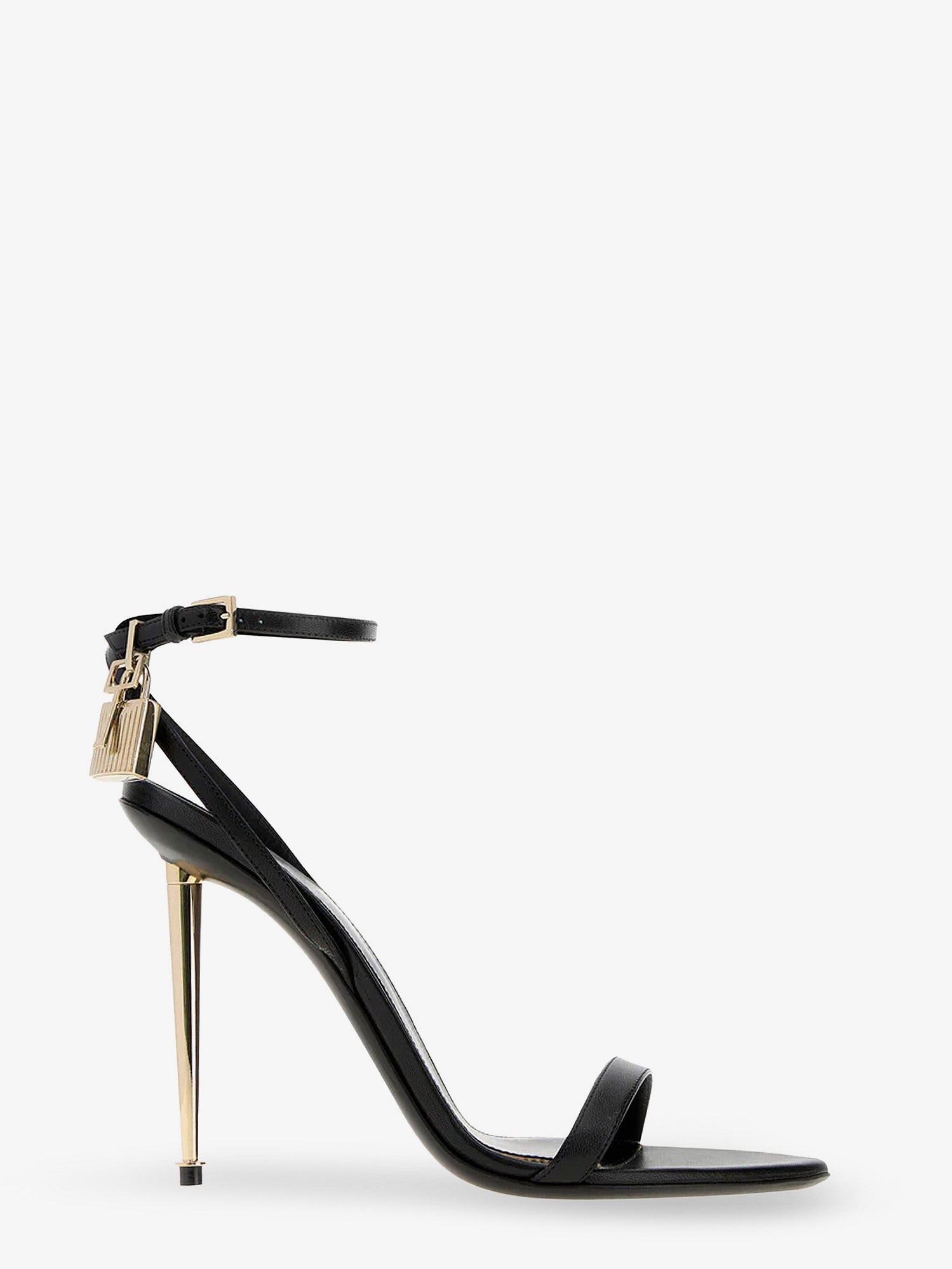 Tom Ford Women Leather Sandals With Metal Padlock Detail TOM FORD