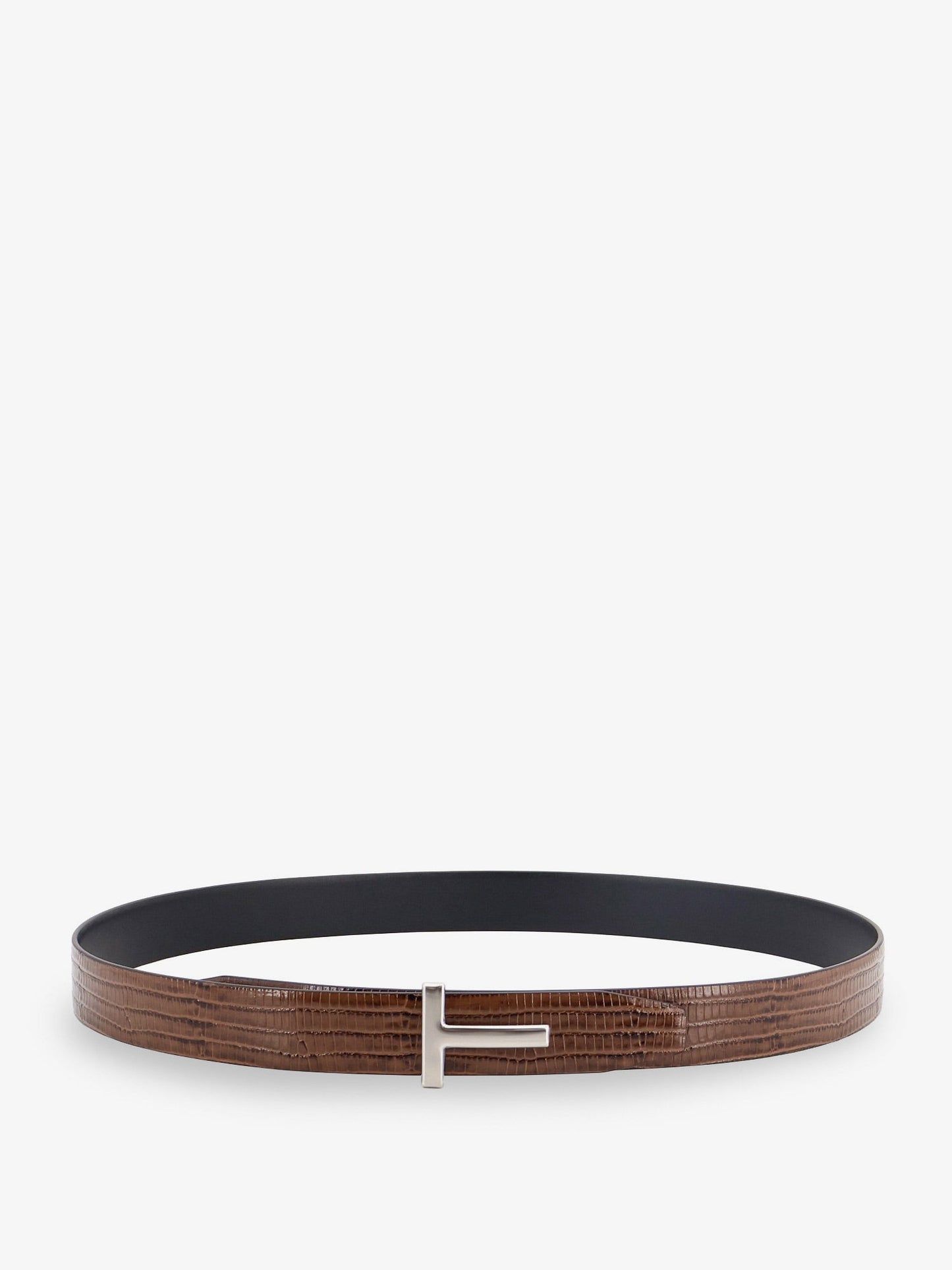 Tom Ford Men Crocodile-Effect Leather Belt TOM FORD