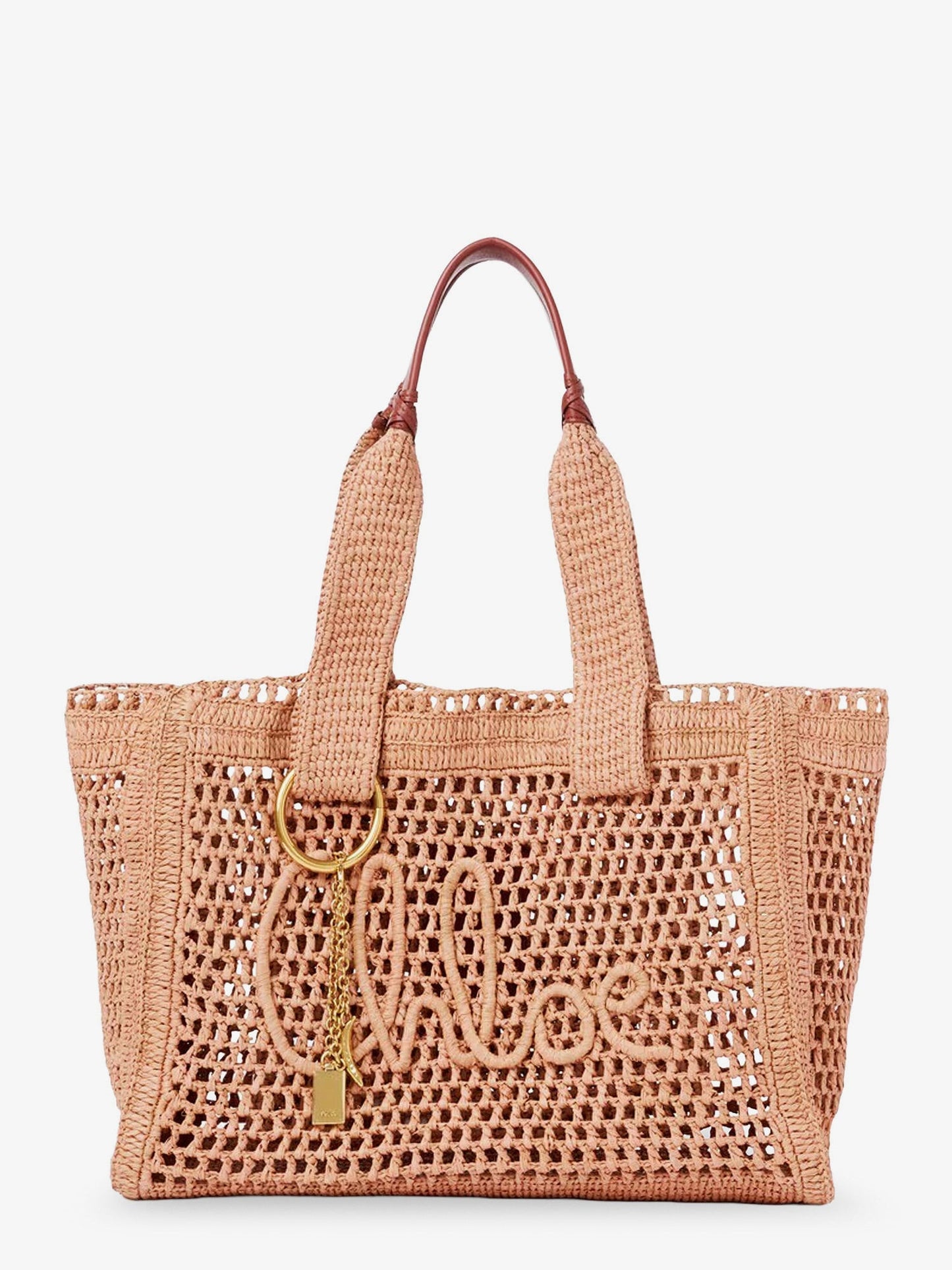 Chloe' Women East-West Summer Banana Raffia Shoulder Bag CHLOE