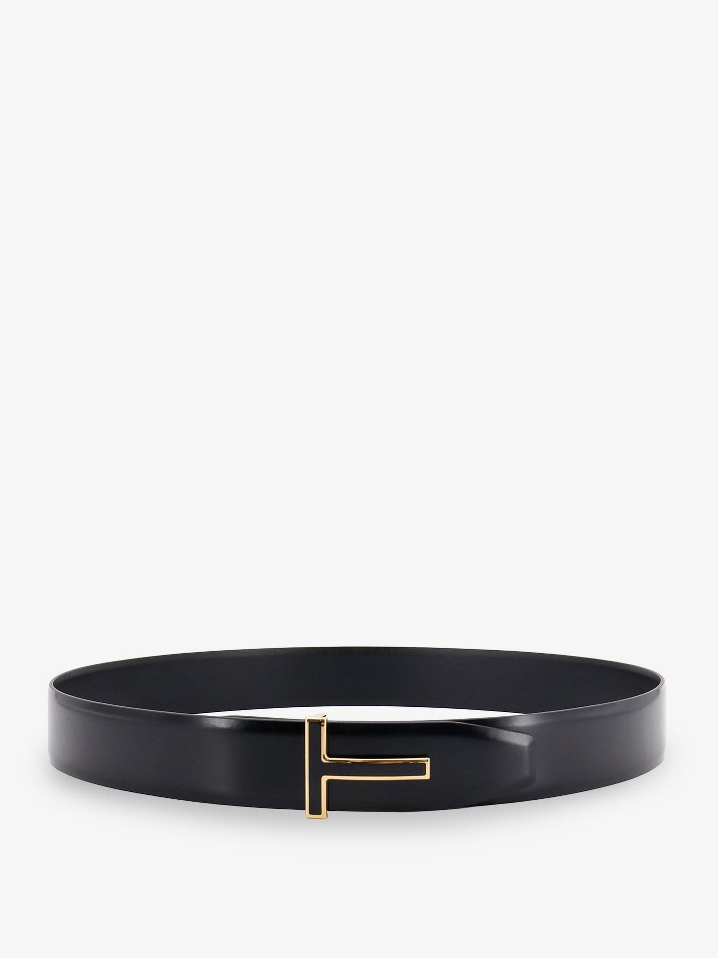 Tom Ford Men Leather Belt With Metal Logo Buckle TOM FORD