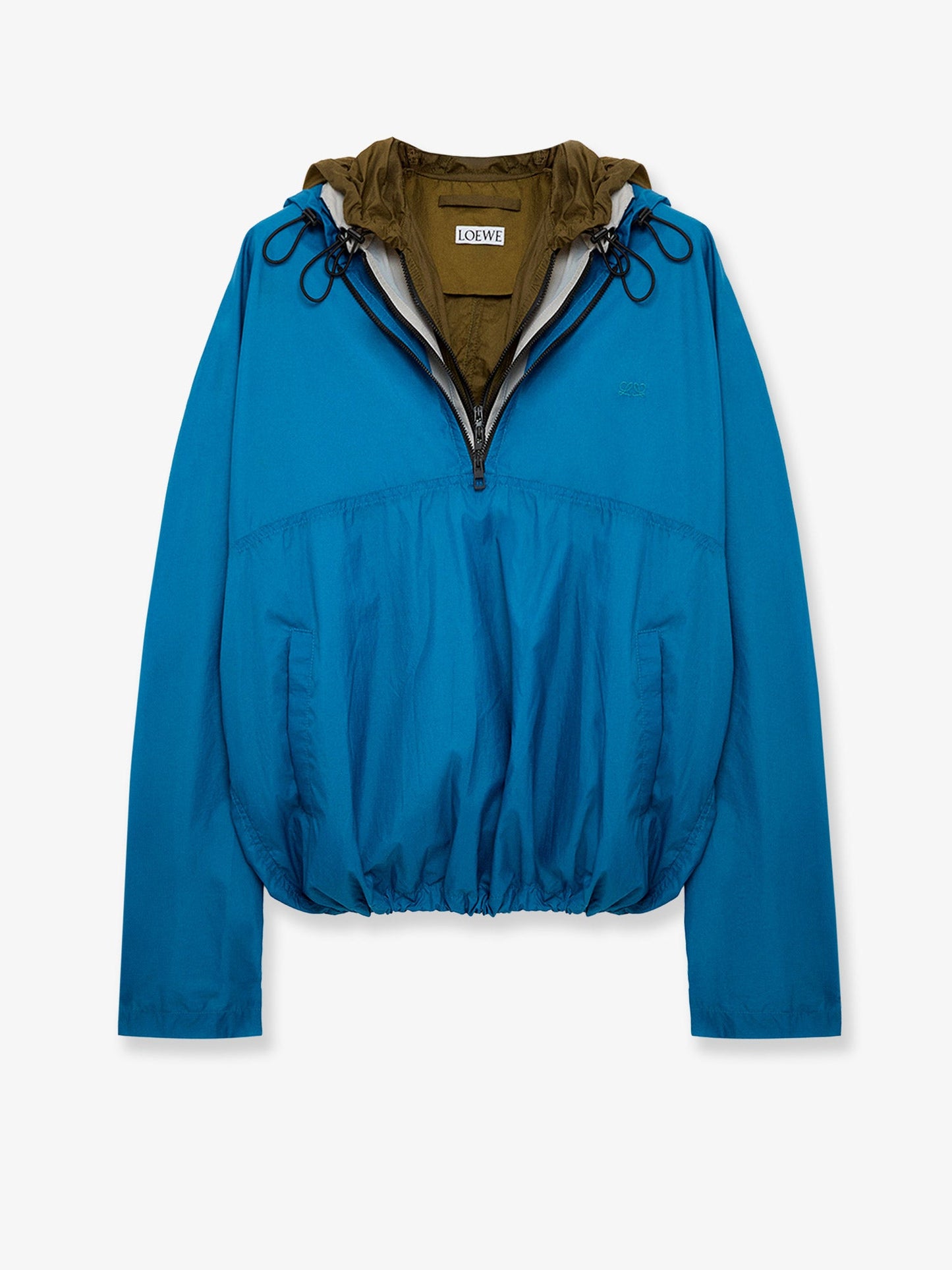 Loewe Men Anorak Technical Fabric Windbreaker With Embroidered Anagram Logo LOEWE