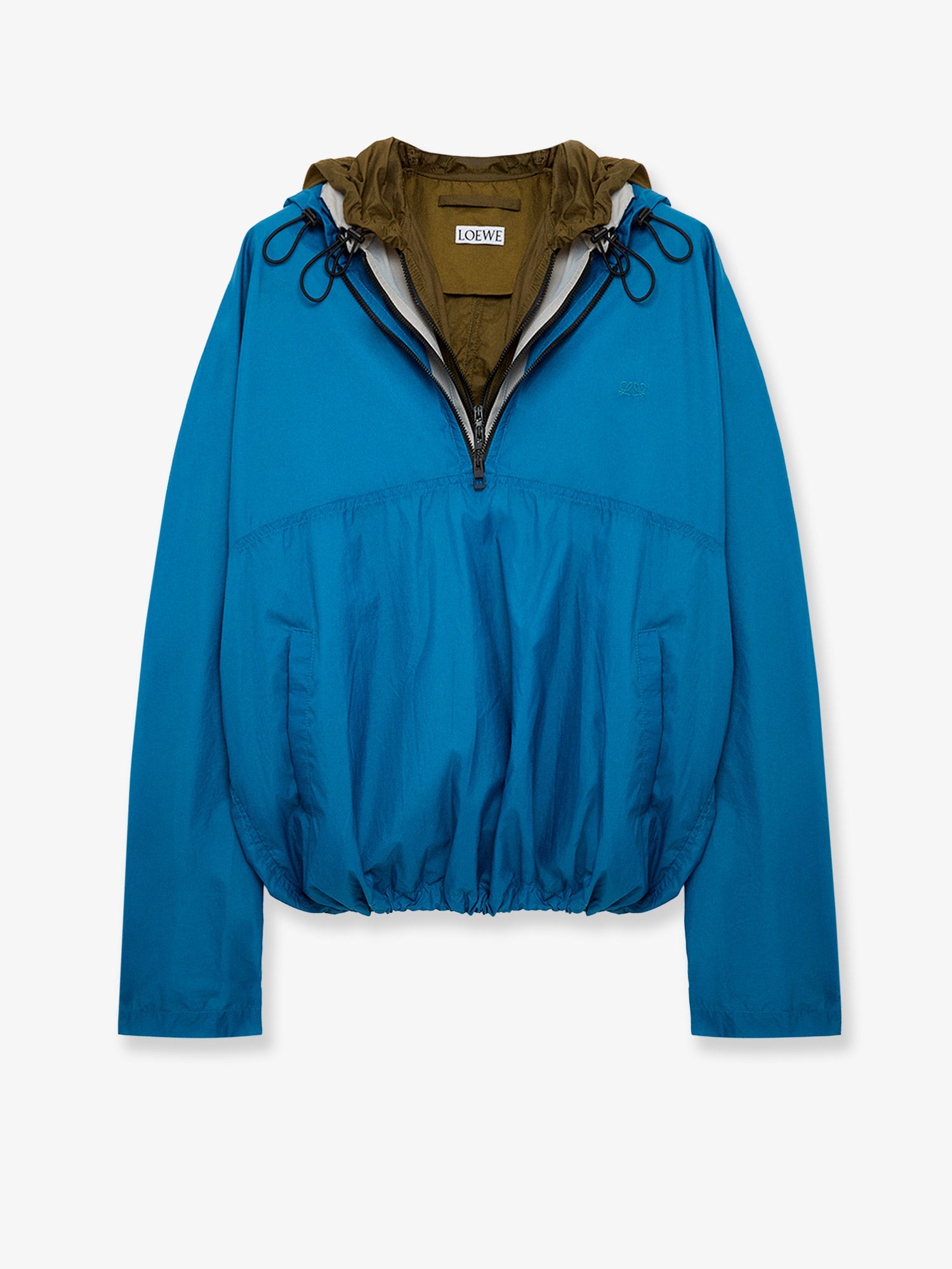 Loewe Men Anorak Technical Fabric Windbreaker With Embroidered Anagram Logo LOEWE