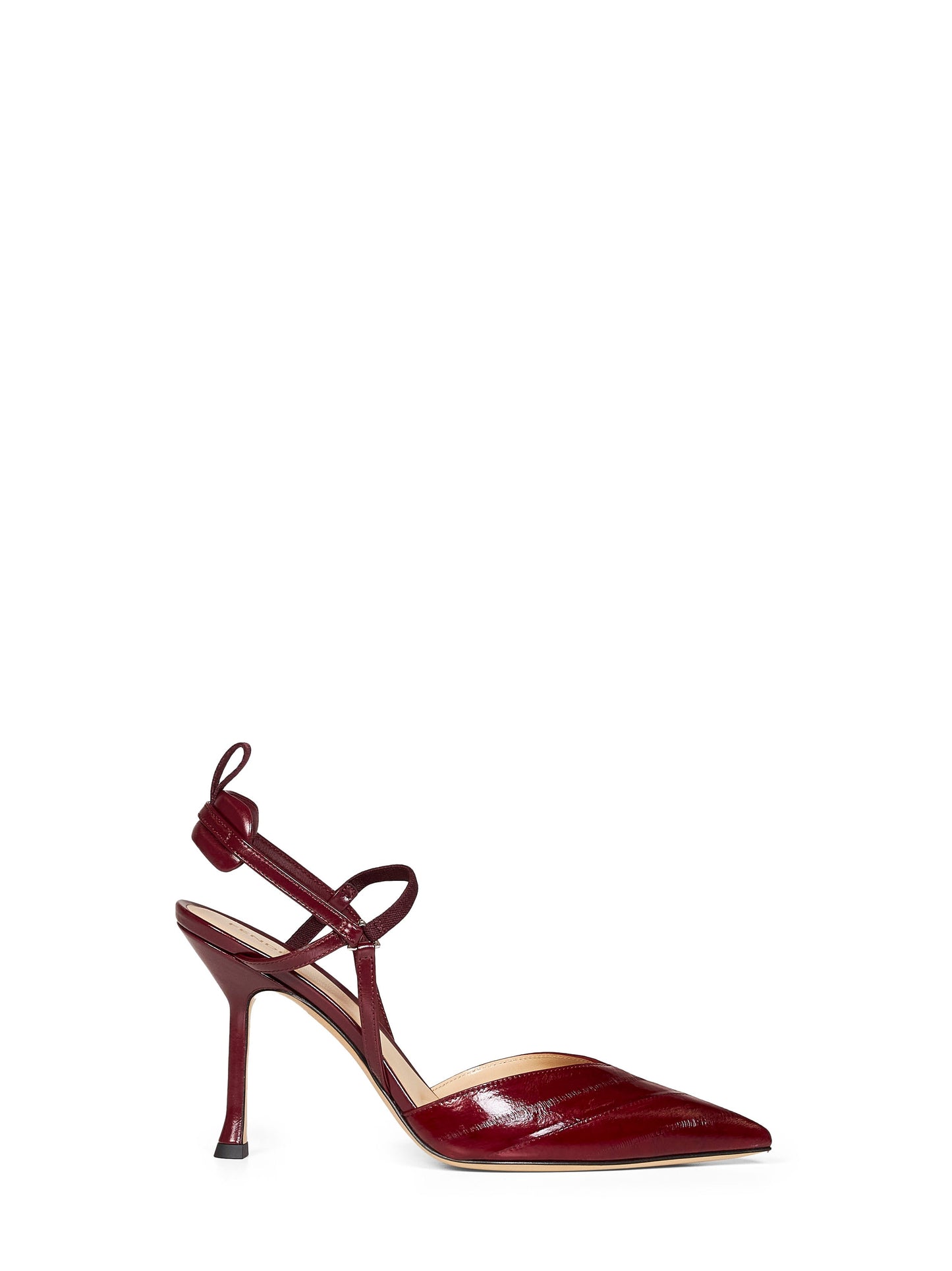 Fendi Women Burgundy Very Colibri Slingback Pumps In Leather FENDI