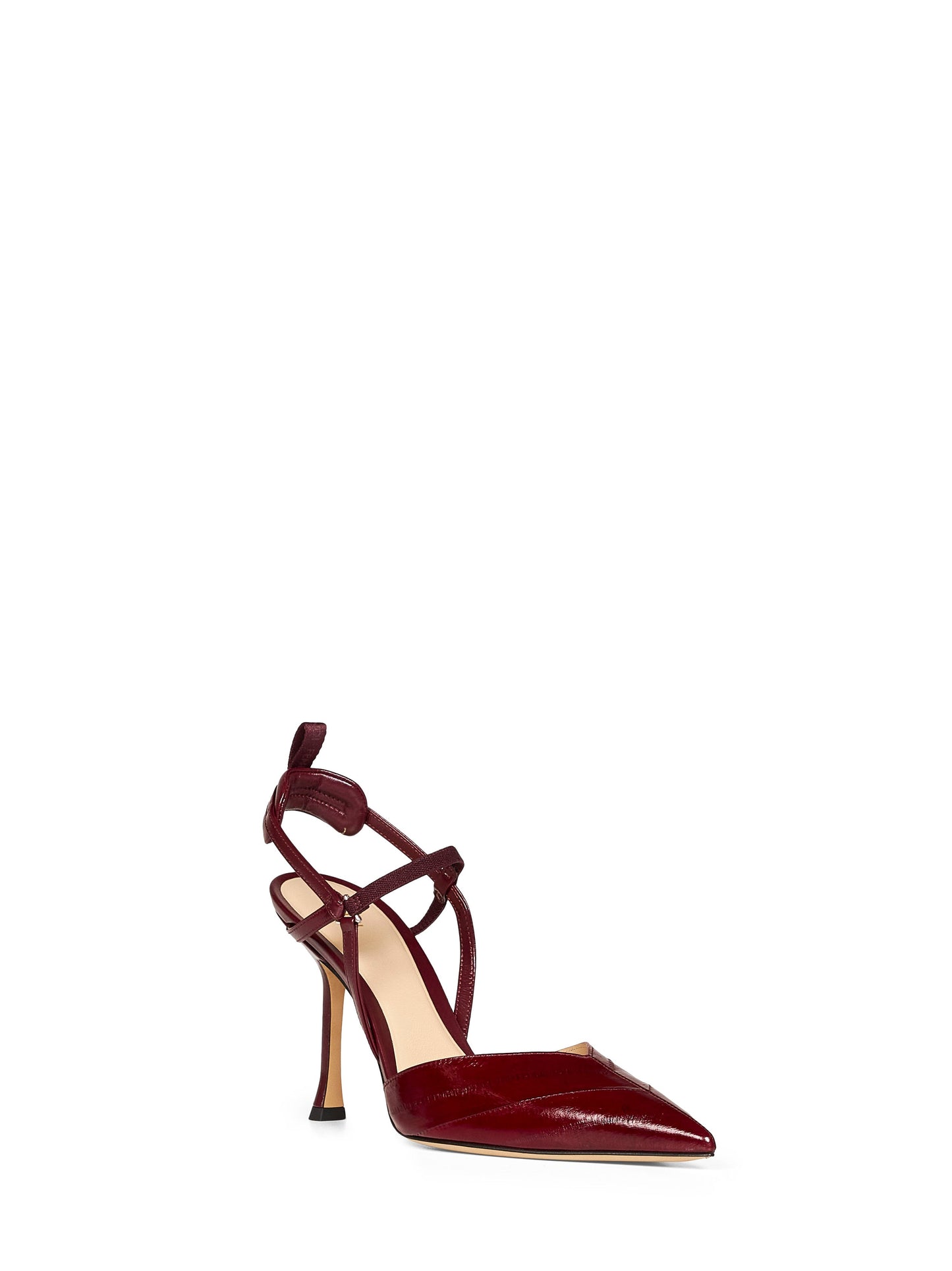 Fendi Women Burgundy Very Colibri Slingback Pumps In Leather FENDI