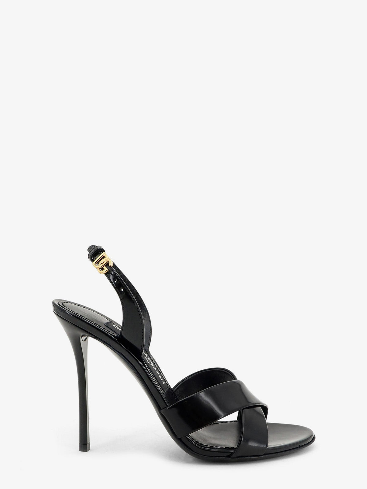 Dolce & Gabbana Women Keira Shiny Calfskin Leather Sandals DOLCE & GABBANA