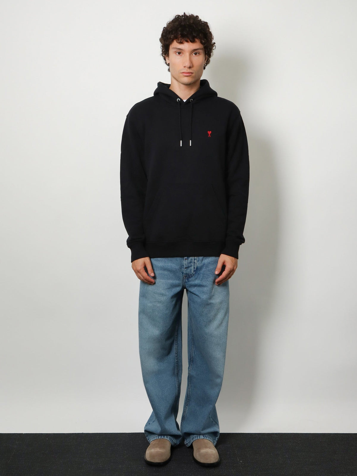 Ami Paris Men Cotton Sweatshirt With Logo Embroidery AMI PARIS