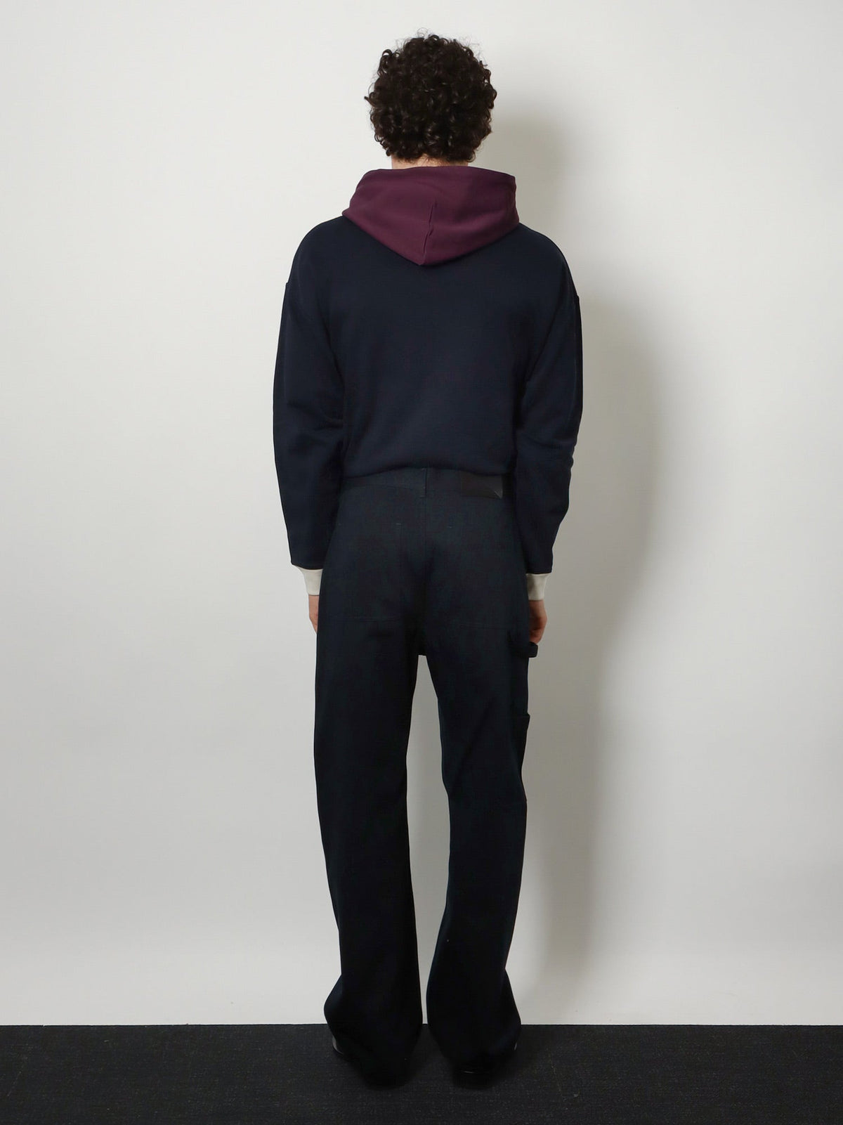 Loewe Men Denim Trousers With Contrasting Embroidered Logo LOEWE