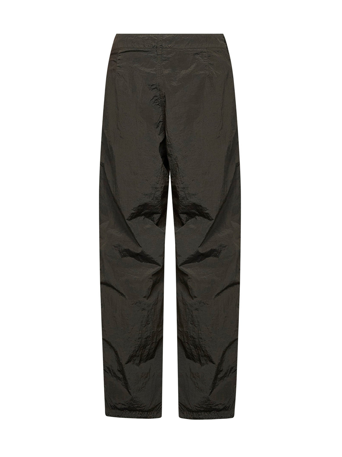 Stone Island Men Coal Grey Metal Nylon Cargo Trousers STONE ISLAND