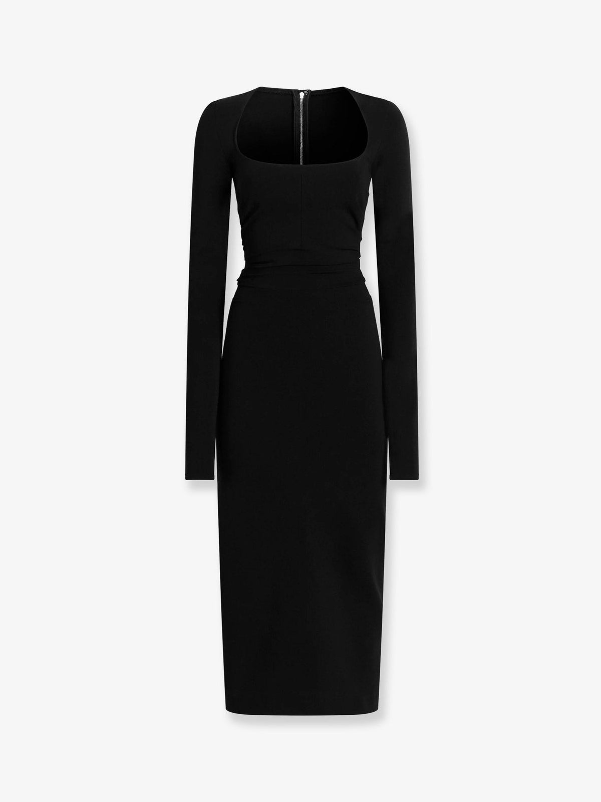 Dolce & Gabbana Women Long Jersey Dress With Side Drape DOLCE & GABBANA