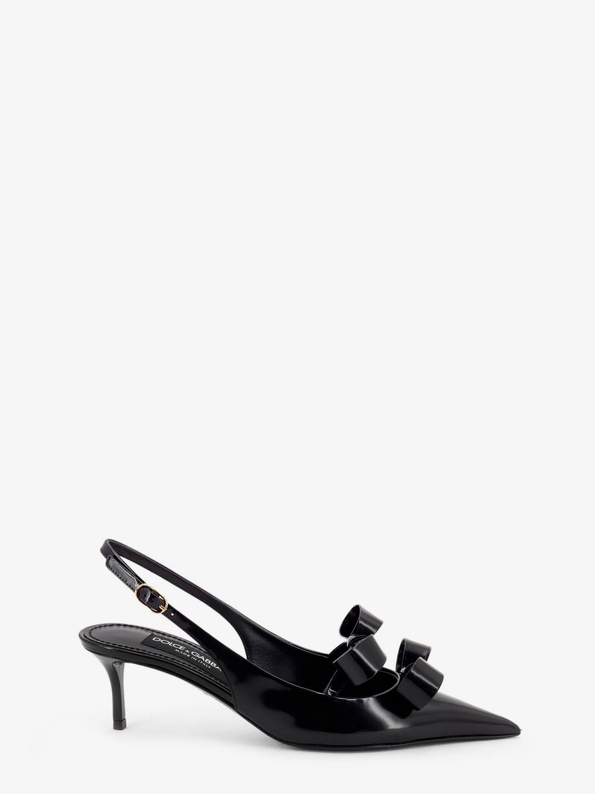 Dolce & Gabbana Women Patent Leather Sandals With Front Bow Detail DOLCE & GABBANA