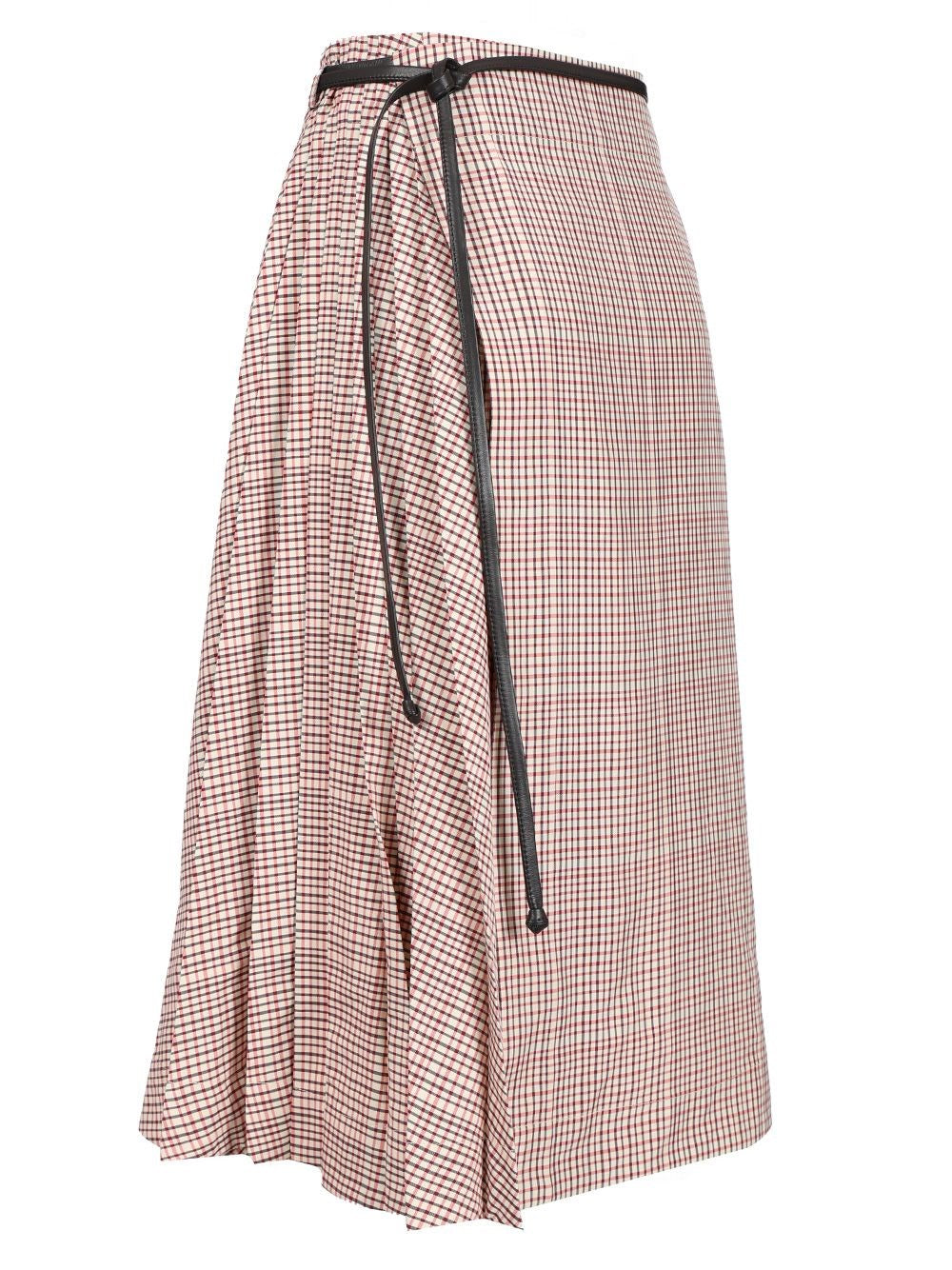Bottega Veneta Women Checked Midi Skirt BOTTEGA VENETA
