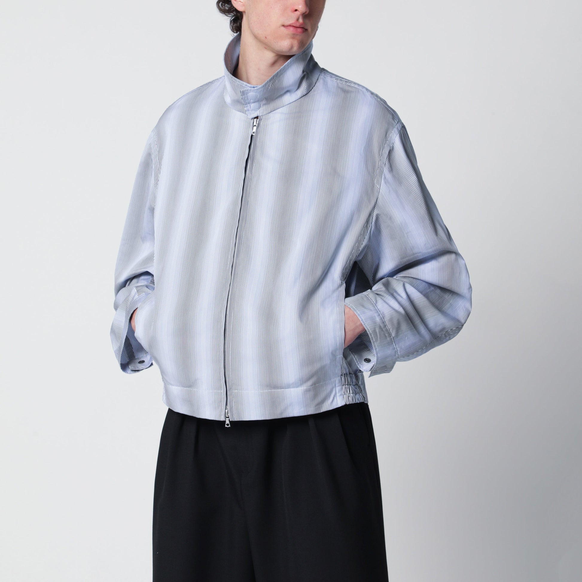 Dries Van Noten Textured Striped Zip Jacket Men DRIES VAN NOTEN