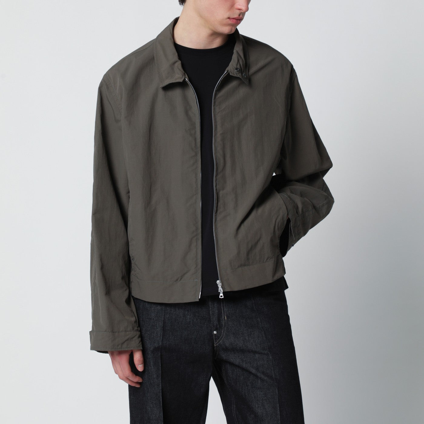 Dries Van Noten Khaki Zip-Up Jacket Men DRIES VAN NOTEN