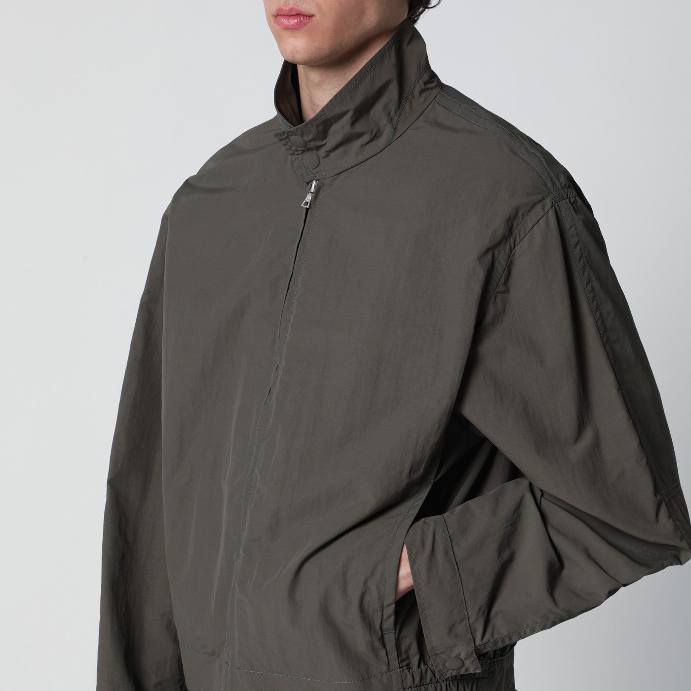 Dries Van Noten Khaki Zip-Up Jacket Men DRIES VAN NOTEN
