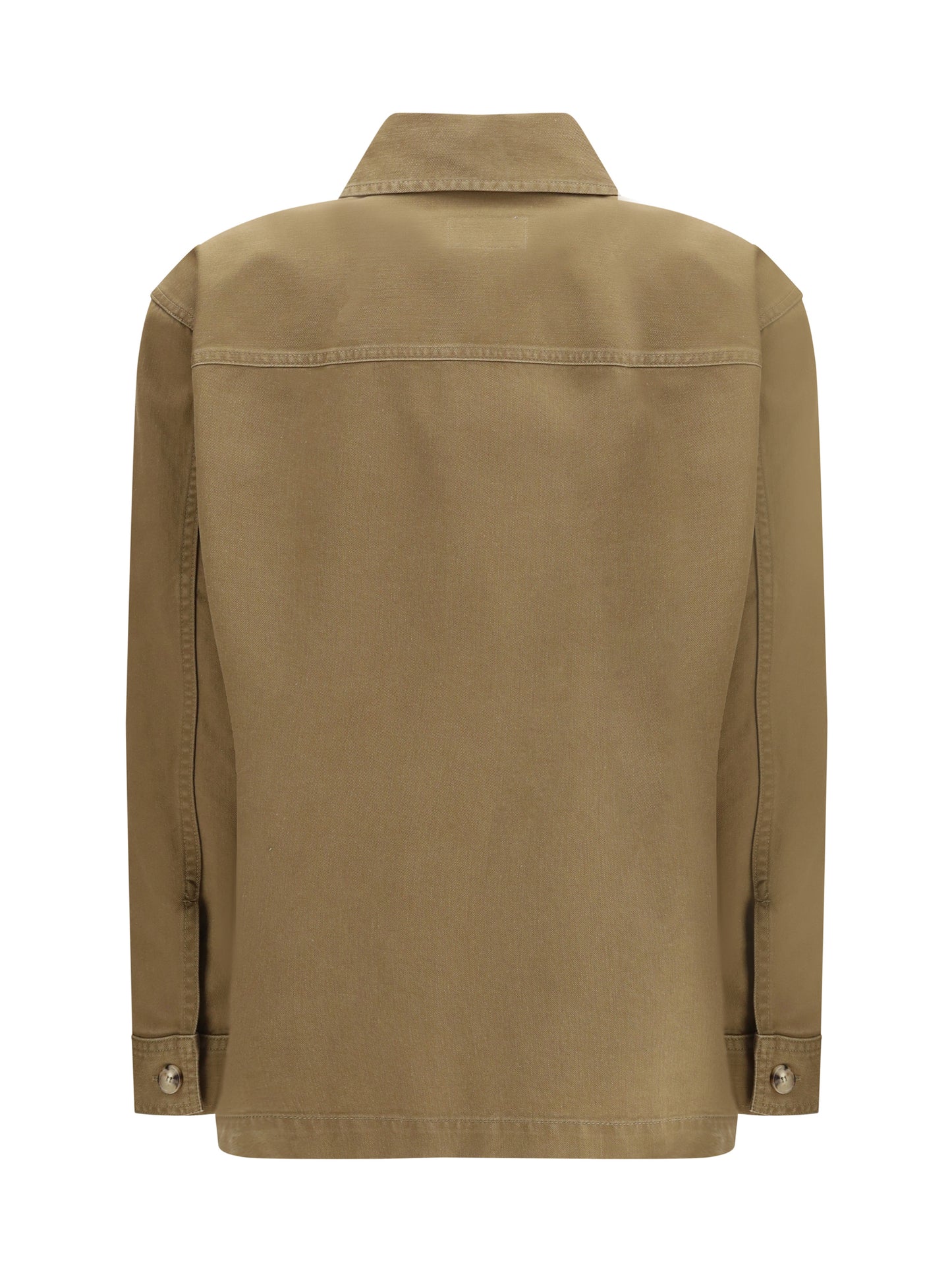 Saint Laurent Women Cassandre Overshirt In Cotton And Linen Gabardine SAINT LAURENT