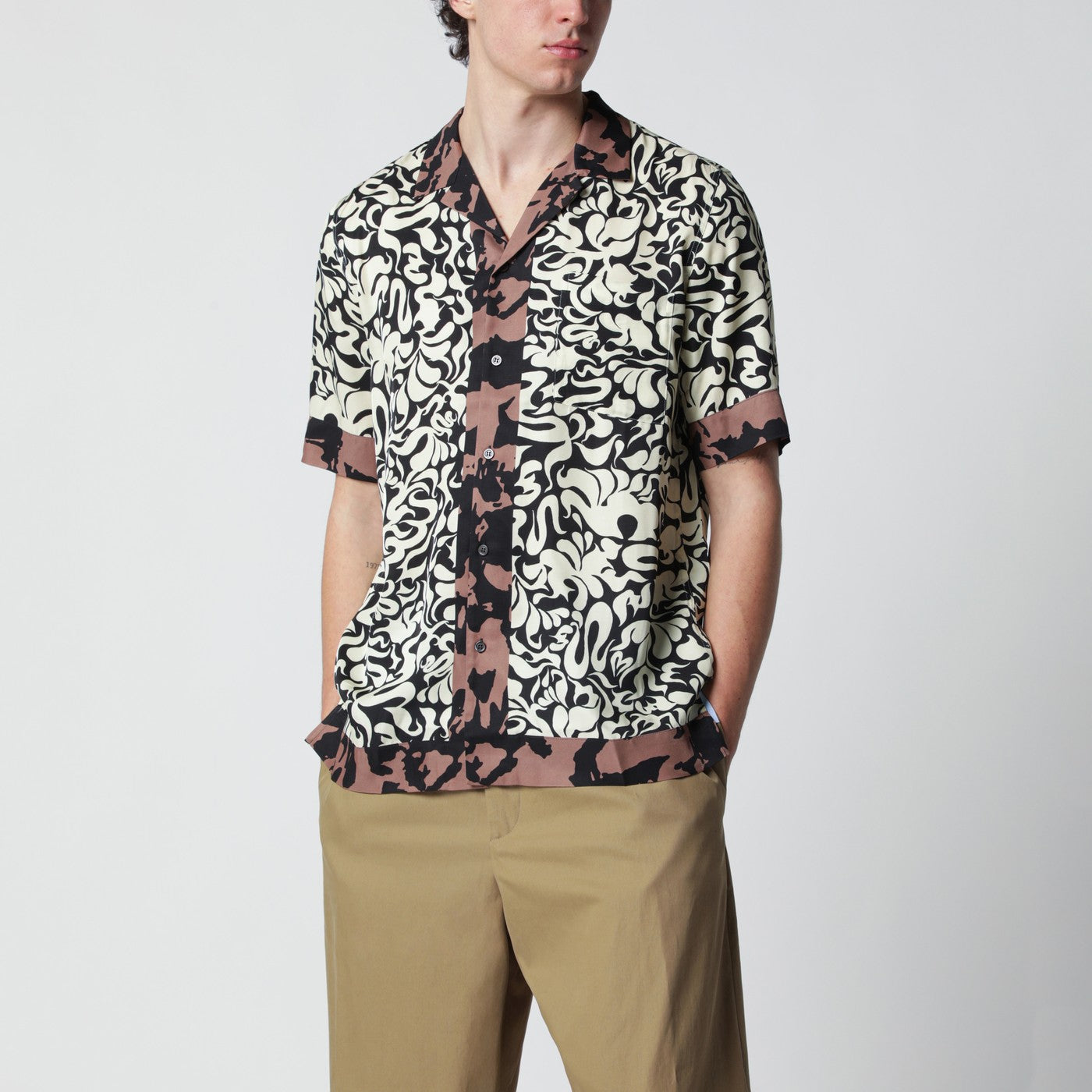 Dries Van Noten Shirt With Graphic Squiggle Print Men DRIES VAN NOTEN