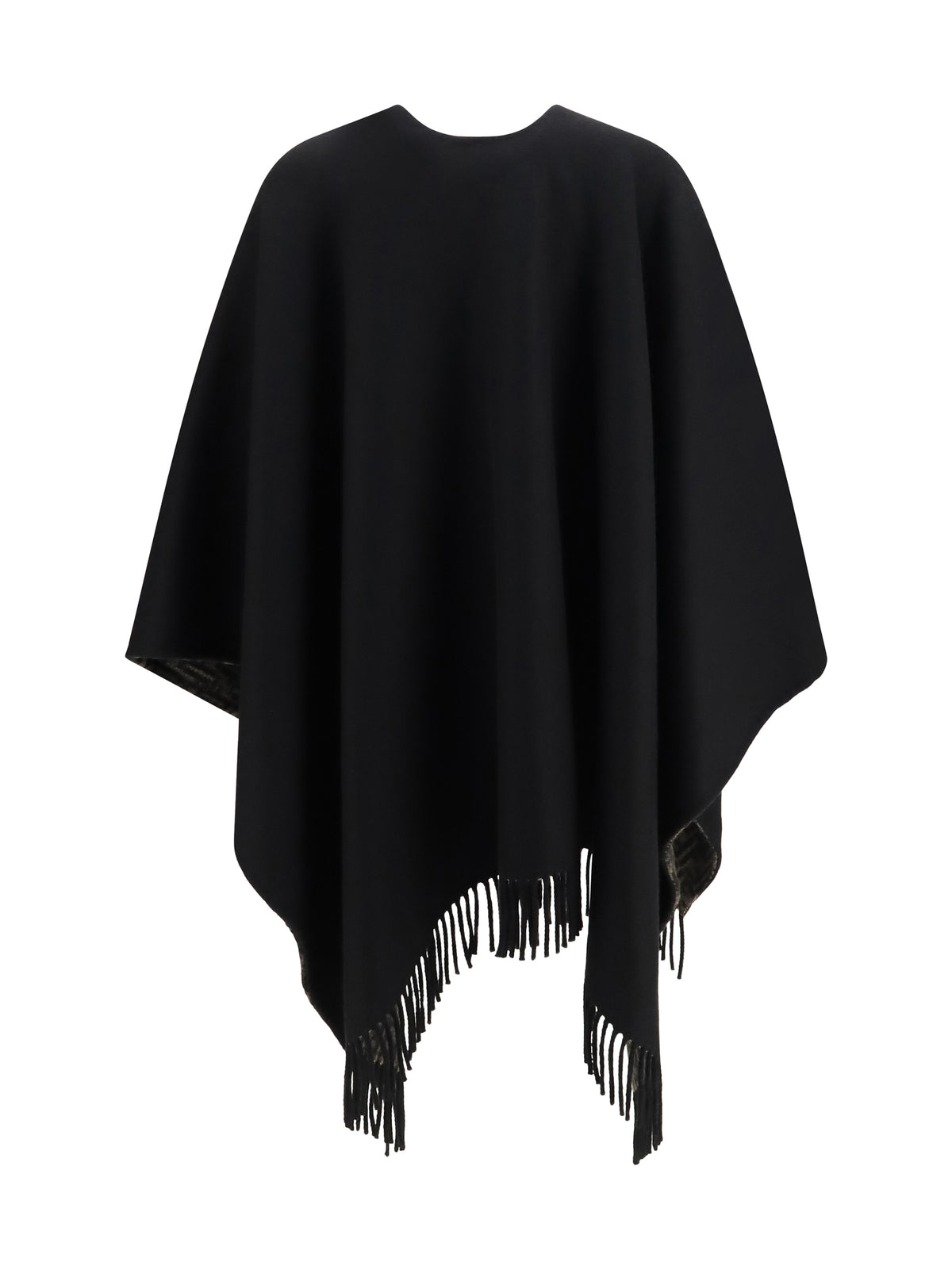 Fendi Women Ff Zucca Wool And Cashmere Poncho FENDI